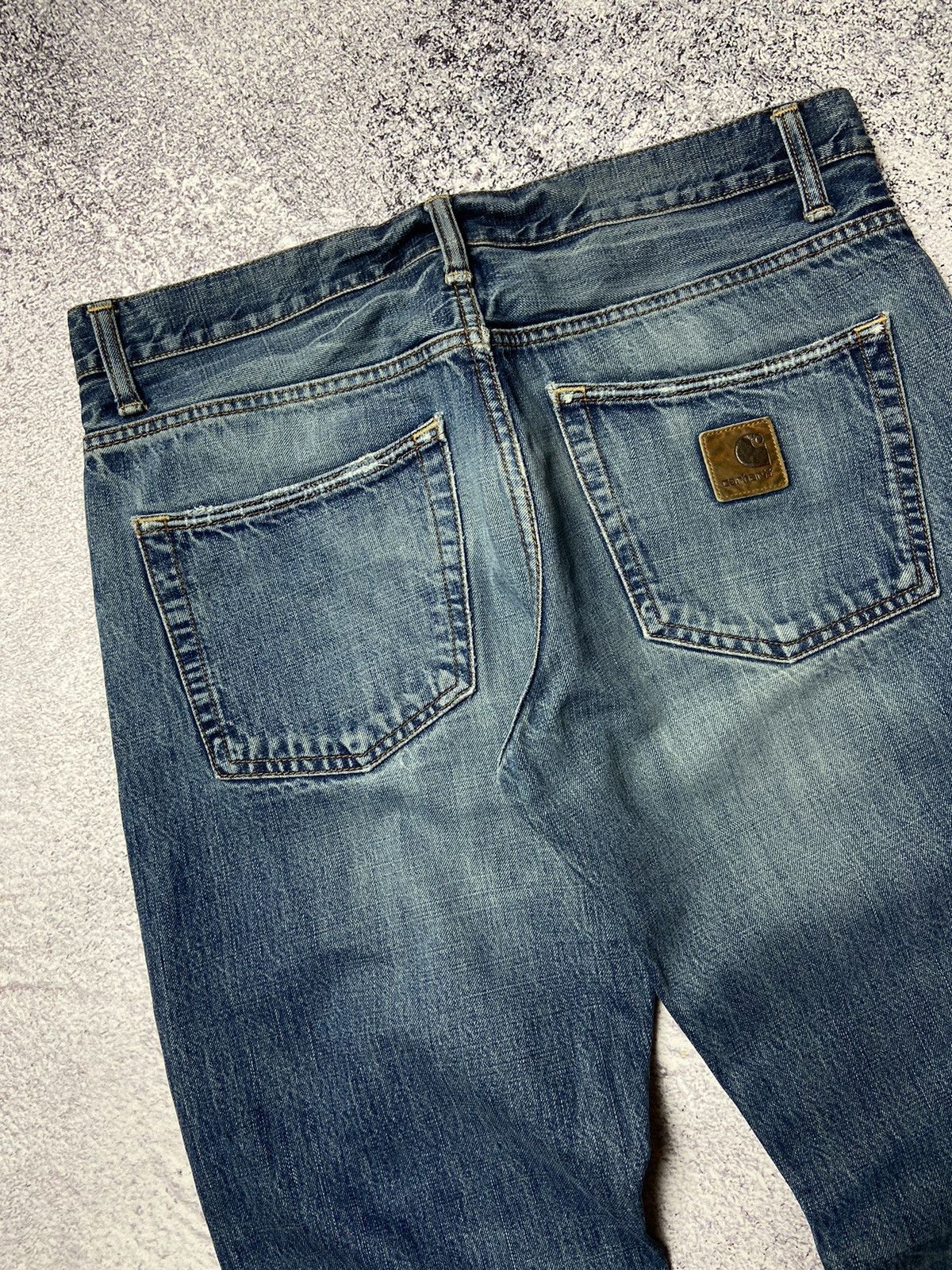 Carhartt × Vintage Vintage Carhartt Jeans Work Denim Pants Skate Style Rare Size US 33 - 3 Thumbnail