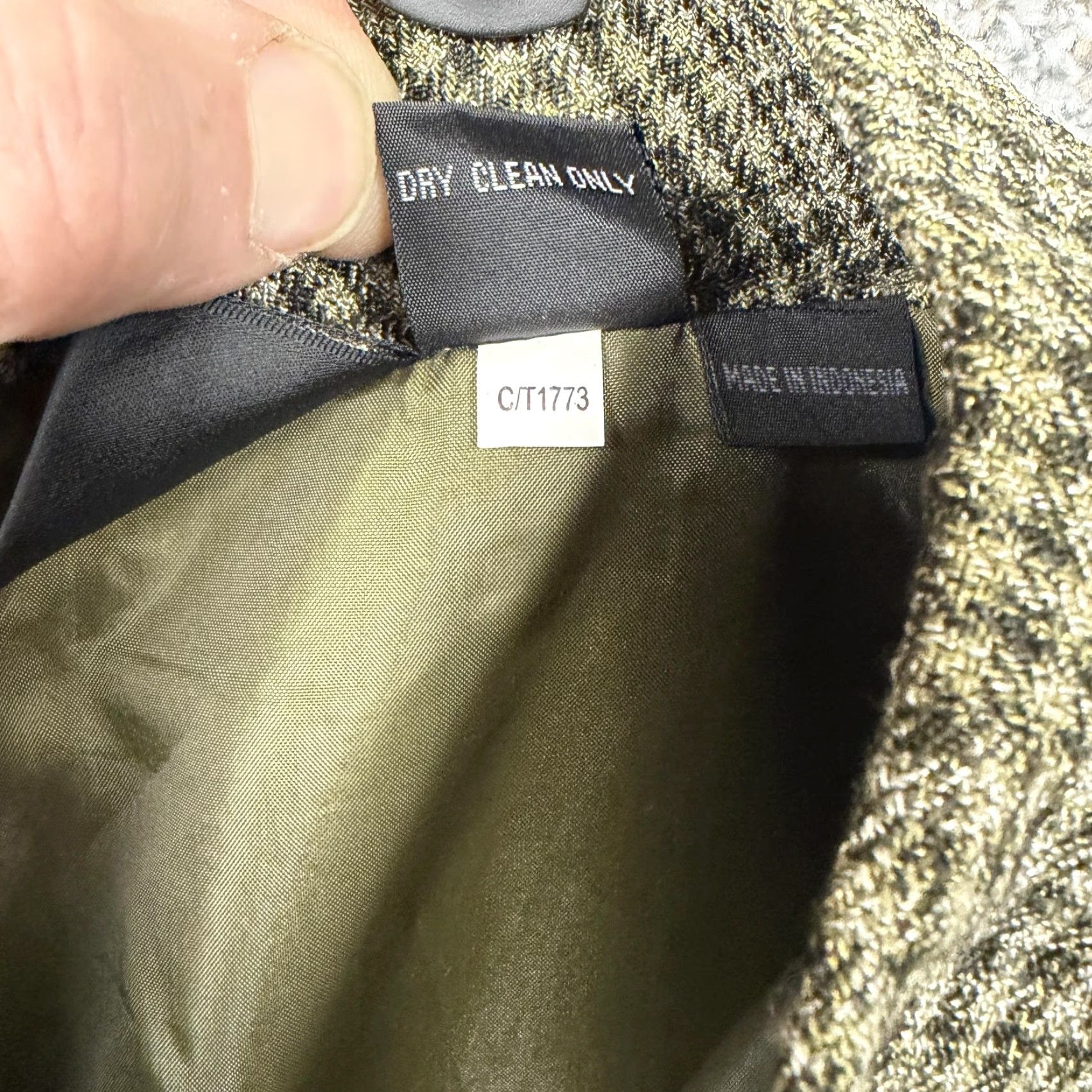 Vintage B Moss Skirt 12 Green Lined Tweed Office Workwear Classic Pencil Knee Length Womens Size 34" / US 12 / IT 48 - 6 Thumbnail