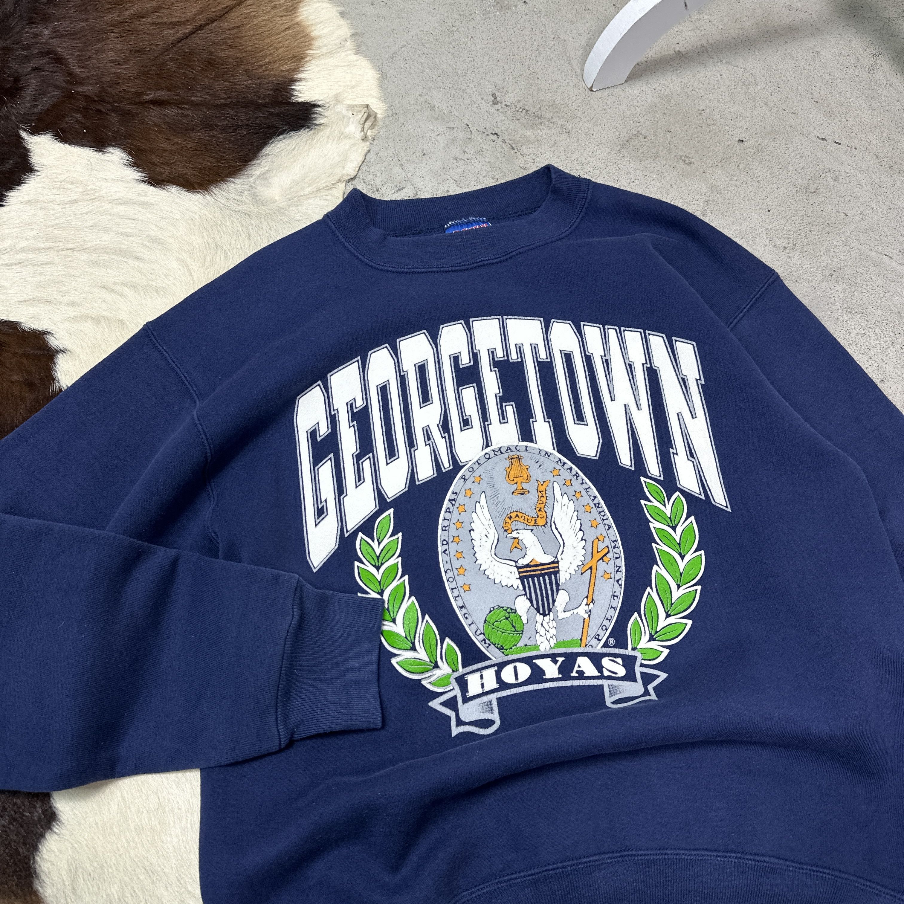 Vintage Vintage Streetwear Skater Georgetown Sweatshirt 90s Size US M / EU 48-50 / 2 - 3 Thumbnail