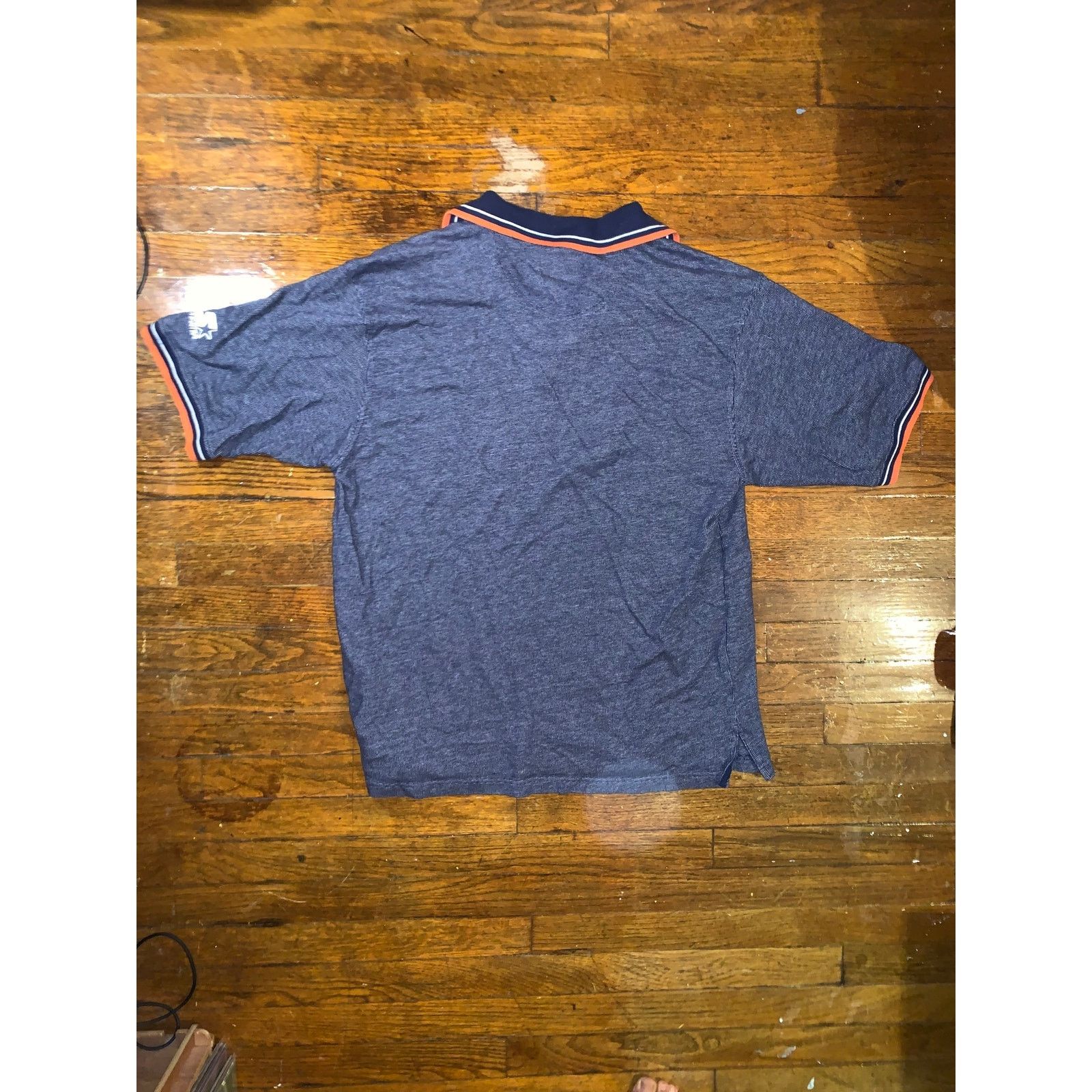 NFL × Starter Starter Chicago Bears Polo XL NFL Navy Orange Embroidered Size US XL / EU 56 / 4 - 2 Thumbnail