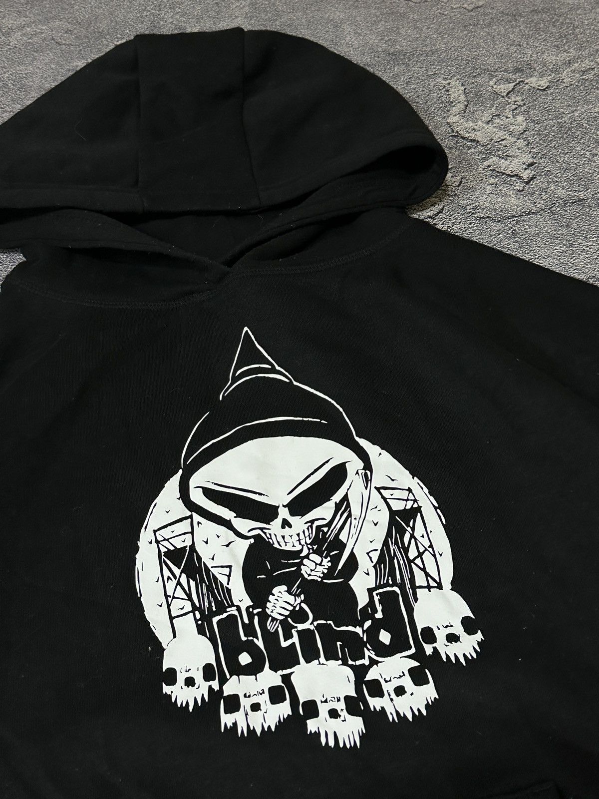 Vintage Vintage Blind Skateboards Grim Reaper Skull Men’s Hoodie Y2k Size US M / EU 48-50 / 2 - 4 Thumbnail