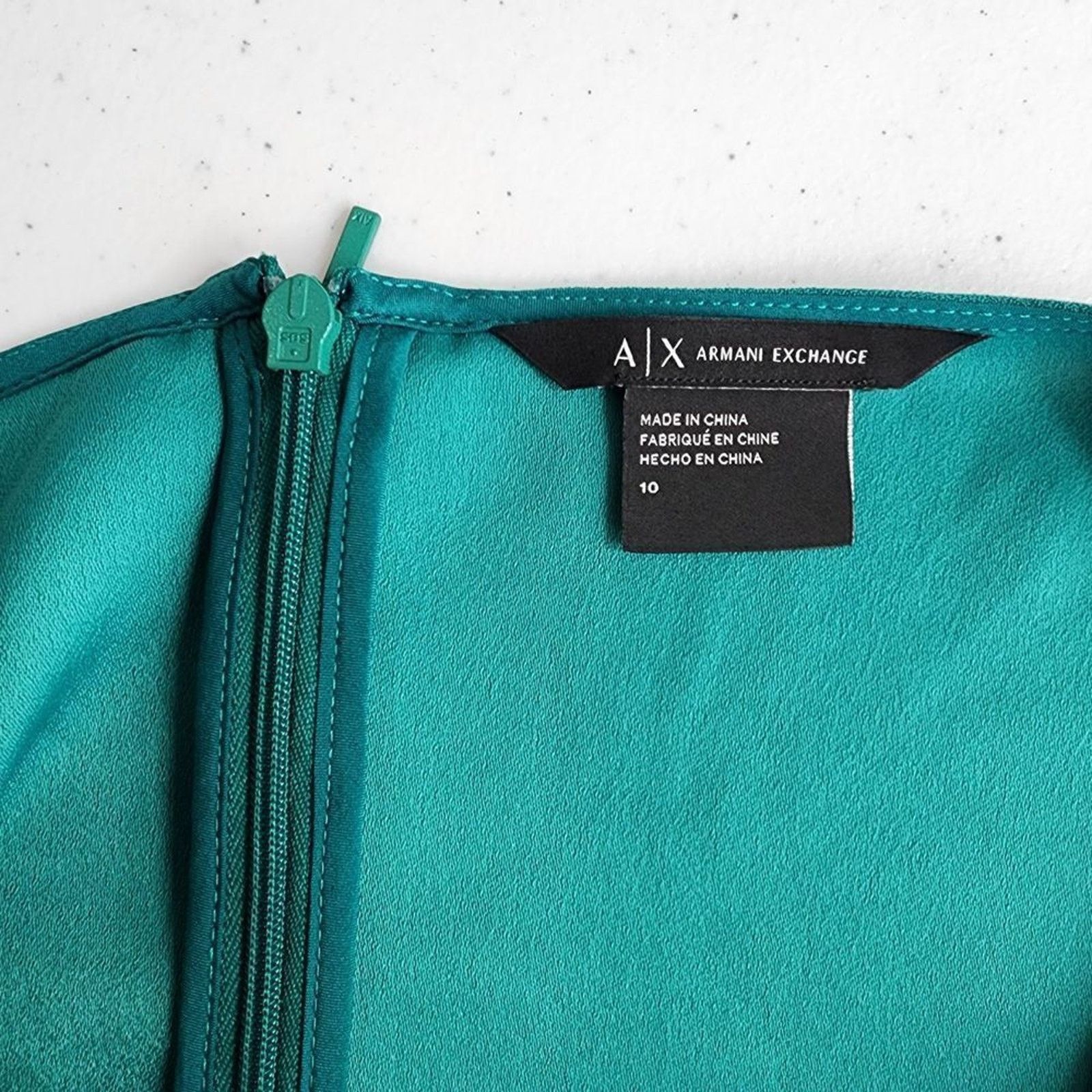 Armani Exchange Armani Exchange Green Midi 3/4 Sleeve Flare Dress 10 Medium Size L / US 10 / IT 46 - 6 Thumbnail