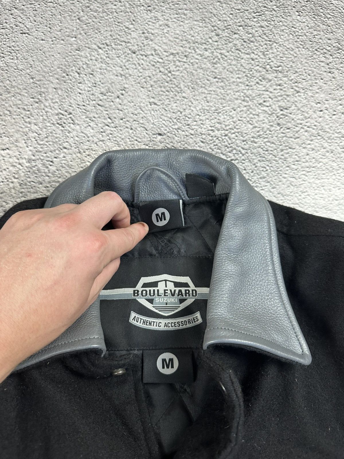 Other Suzuki Boulevard Varsity Wool Jacket Leather Sleeves Bombers Size US L / EU 52-54 / 3 - 8 Thumbnail
