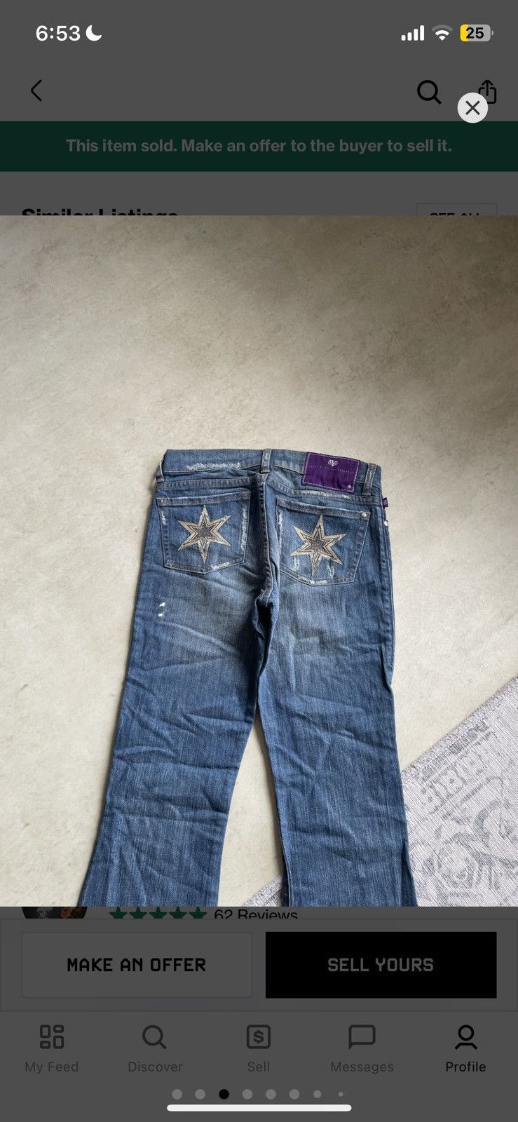 Other Flared Hysteric Glamour LGB If Six Was Nine Denim Jeans y2k Size US 30 / EU 46 - 3 Thumbnail