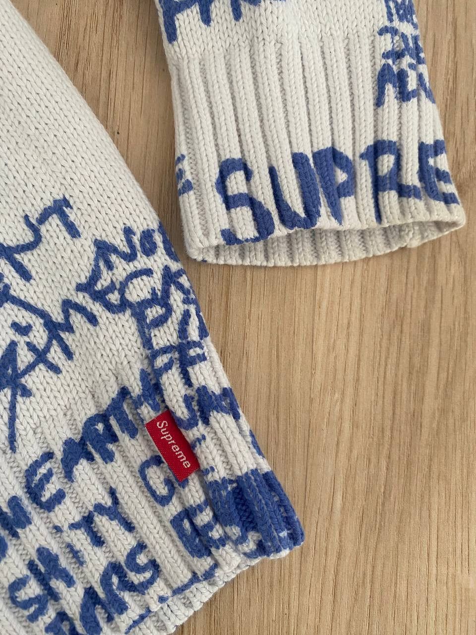 Supreme Supreme Sweater (white/blue) Size US L / EU 52-54 / 3 - 5 Thumbnail