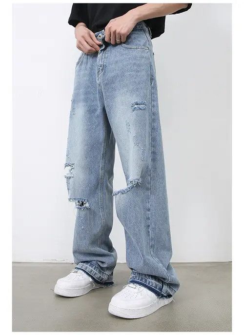 VIBE American retro high street trendy ripped jeans Size US 32 / EU 48 - 2 Thumbnail