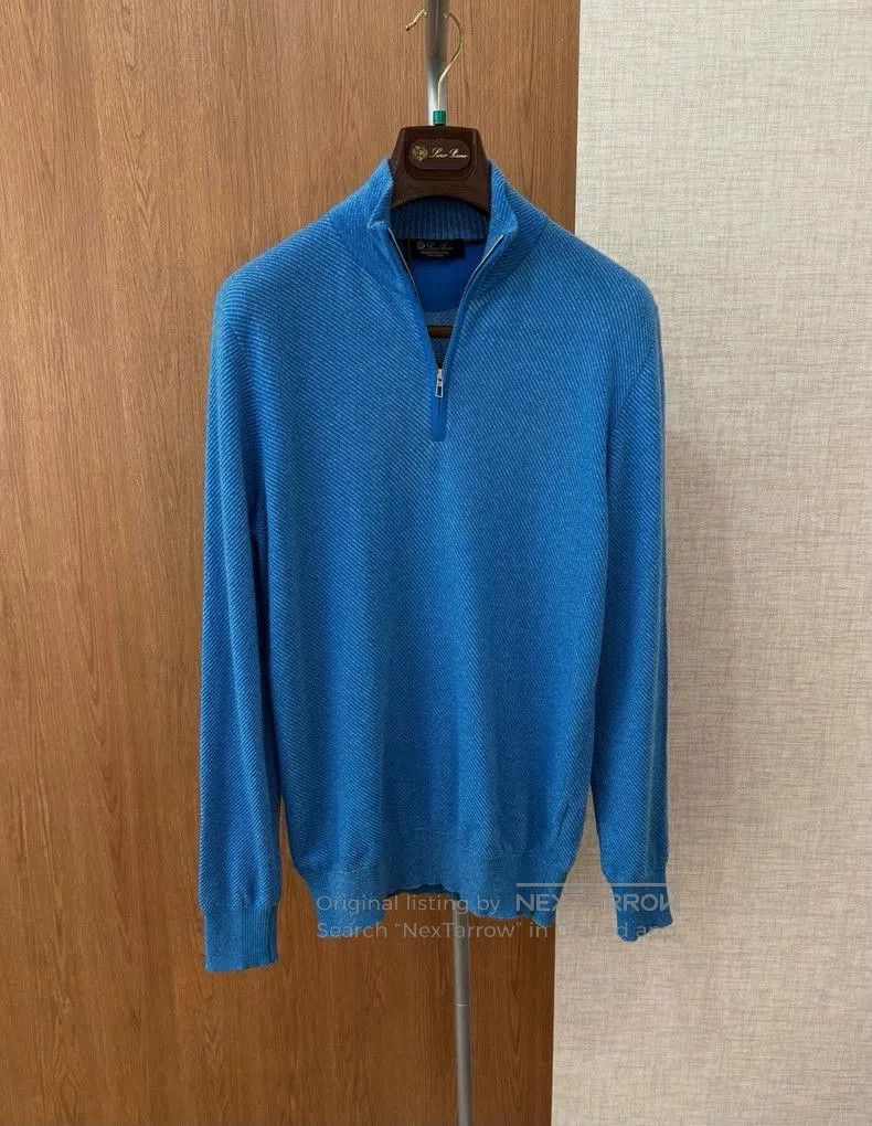 Loro Piana Men's Zip Cashmere Sweater.