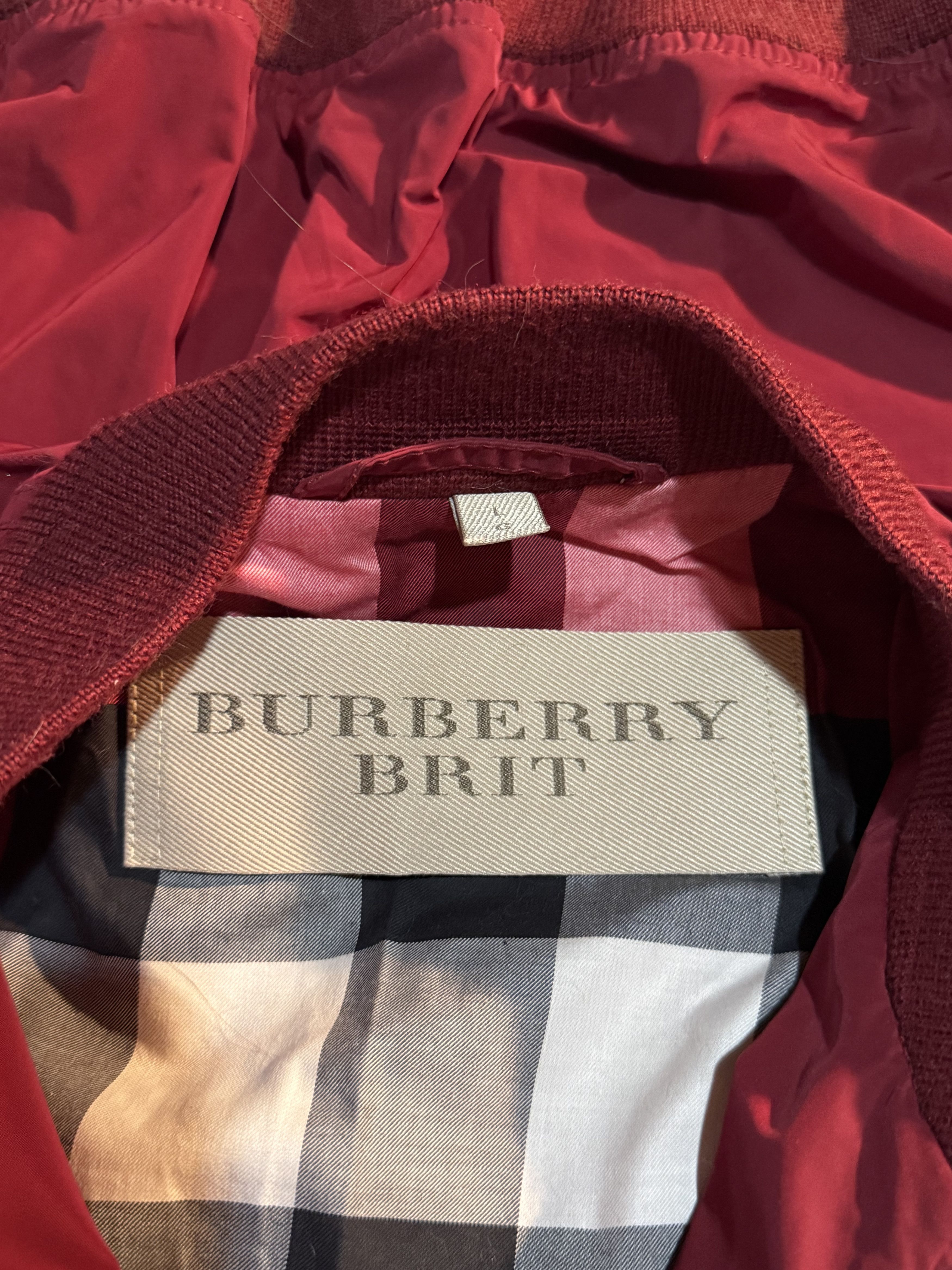 Burberry Burberry Two Tone Red Bordeaux Bomber Jacket Size US L / EU 52-54 / 3 - 6 Thumbnail
