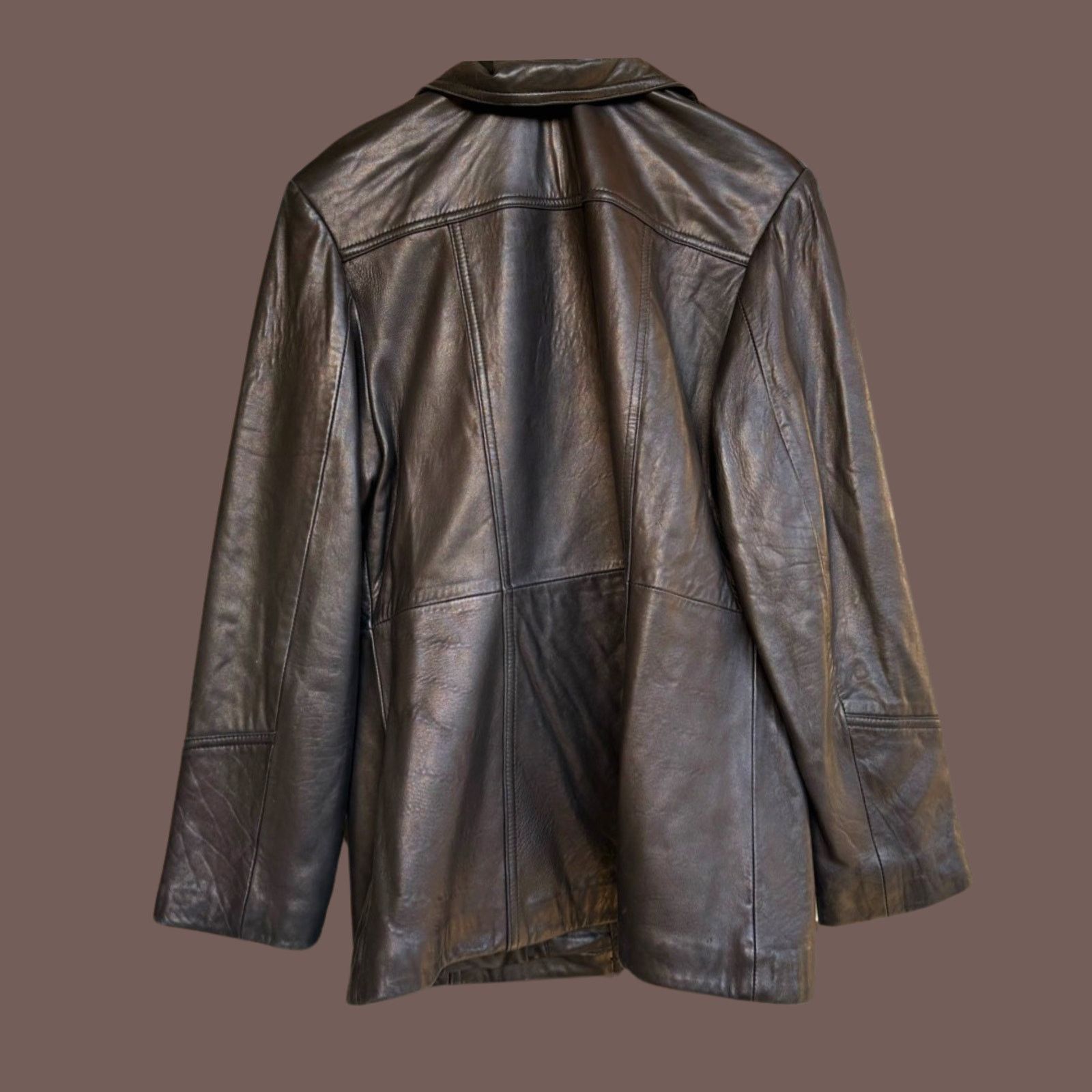 Wilsons Leather VTG Leather Jacket | Wilsons Black Real Leather Indie Sleaze Size M / US 6-8 / IT 42-44 - 4 Thumbnail
