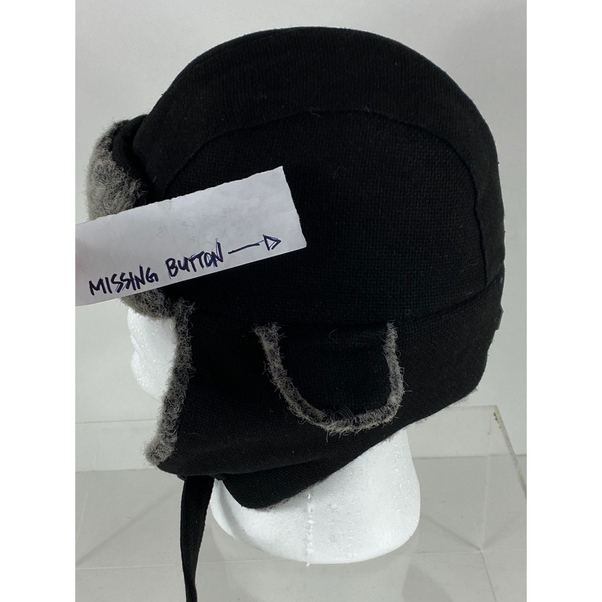 Harley Davidson Harley Davidson Aviator Style Winter Trapper Hat Black/Gray Size ONE SIZE - 3 Thumbnail