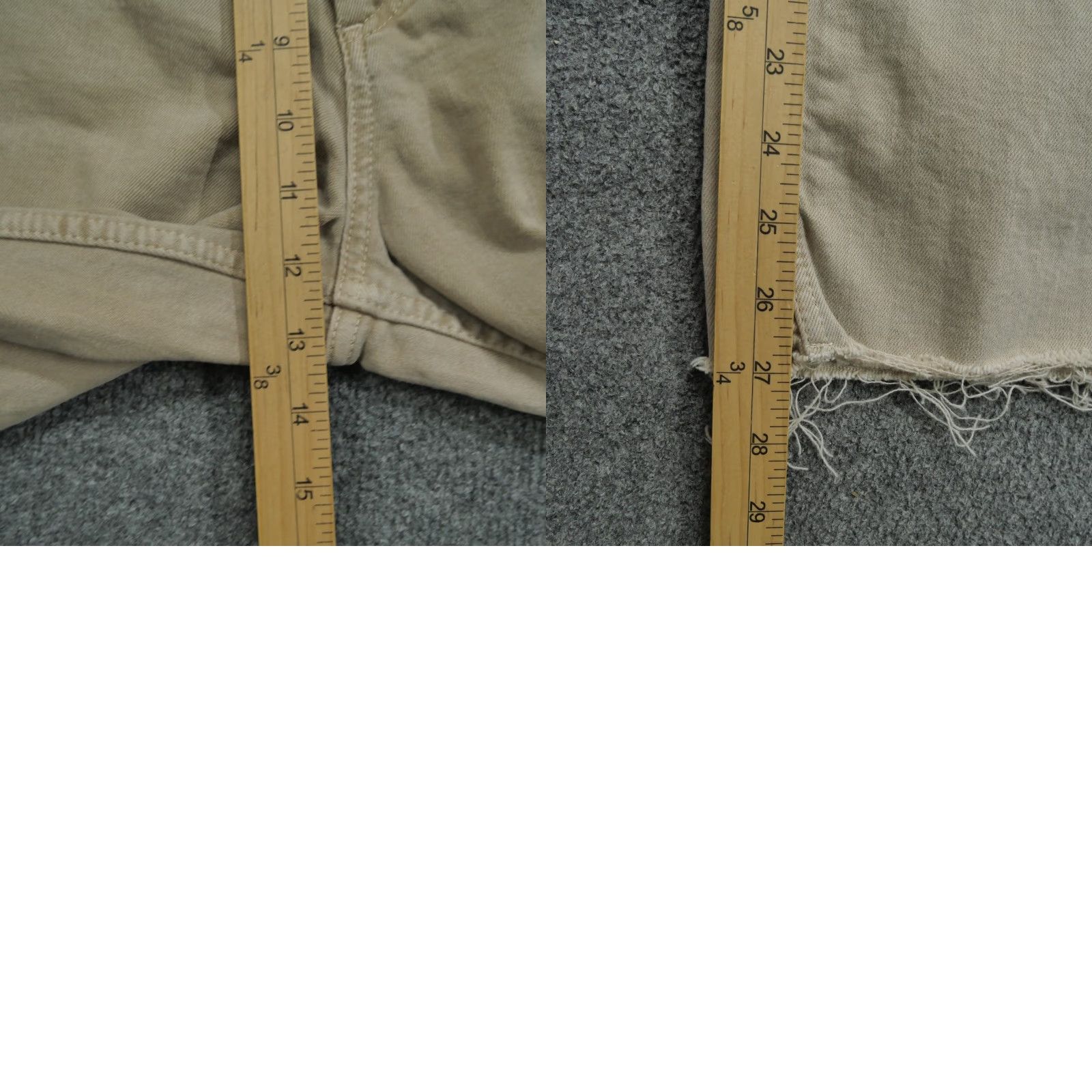 Zara Zara Pants Womens 12 Tan Khaki Wide-Leg Baggy Raw Hem Casual Workwear Beige Midi Cropped Lightweight Size 30" / US 8 / IT 44 - 9 Thumbnail