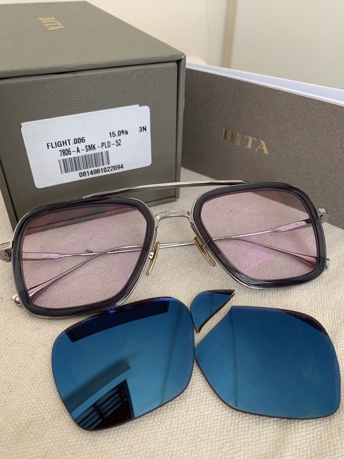 Dita Dita Flight 006 Sunglasses Tony Stark Downey Ironman Eyewear Size ONE SIZE - 6 Thumbnail
