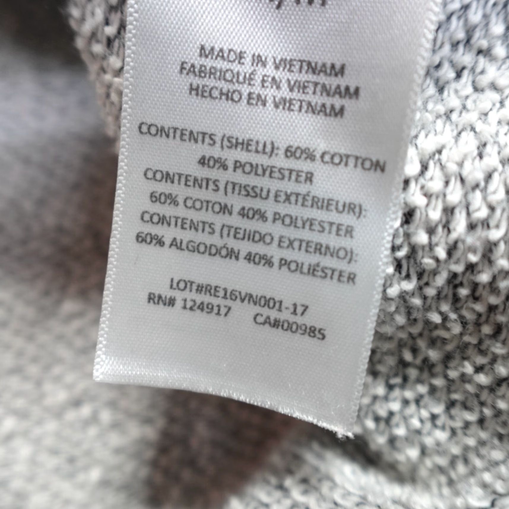 Onia Onia Mens Sweatshirt Full Zip Hooded Gray Solid Cotton Blend Jersey M Regular Men Casual Hoodie Polo Style Size US M / EU 48-50 / 2 - 3 Thumbnail