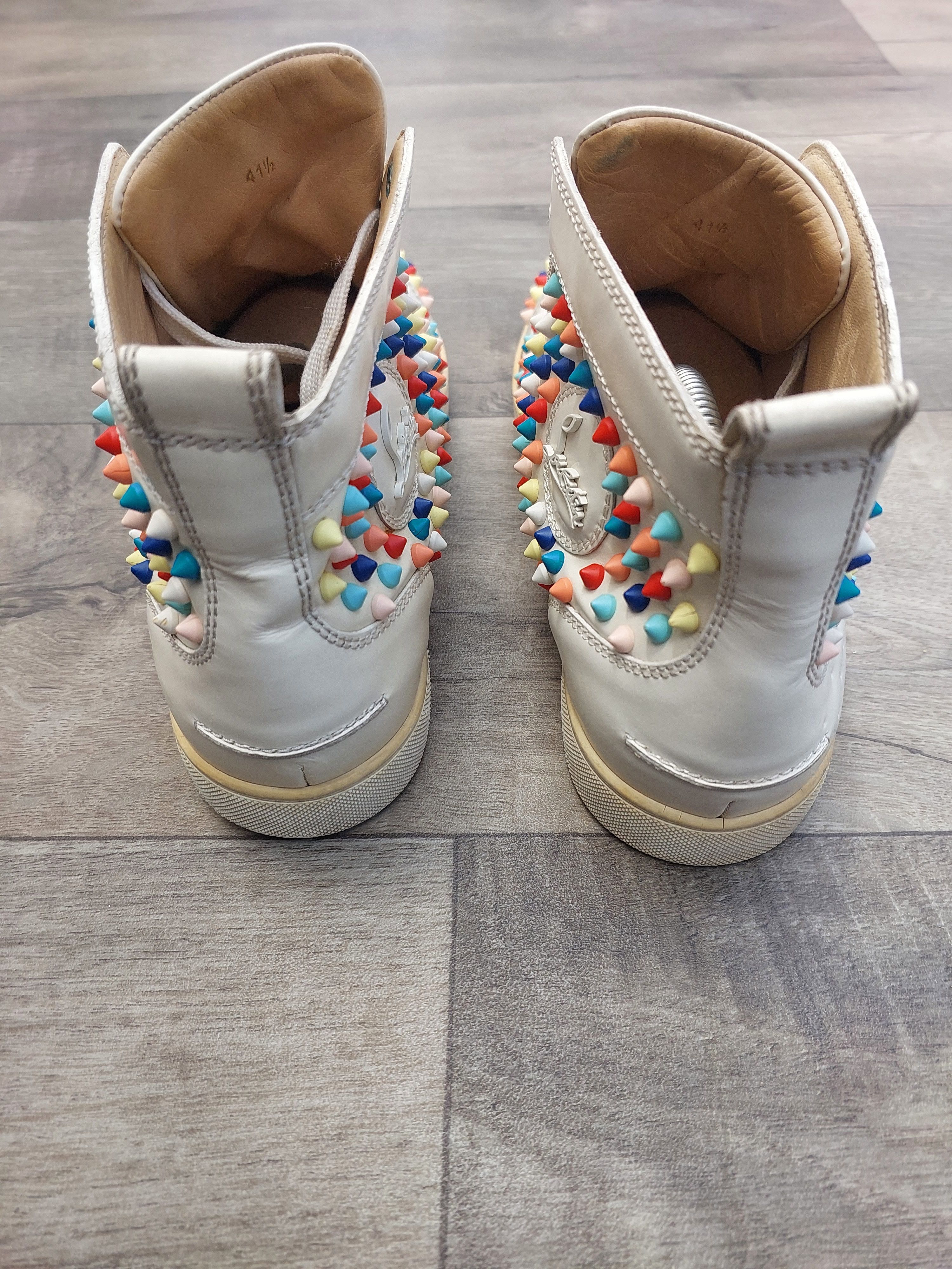 Christian Louboutin Lou Spikes leather trainers Size US 8.5 / EU 41-42 - 5 Thumbnail