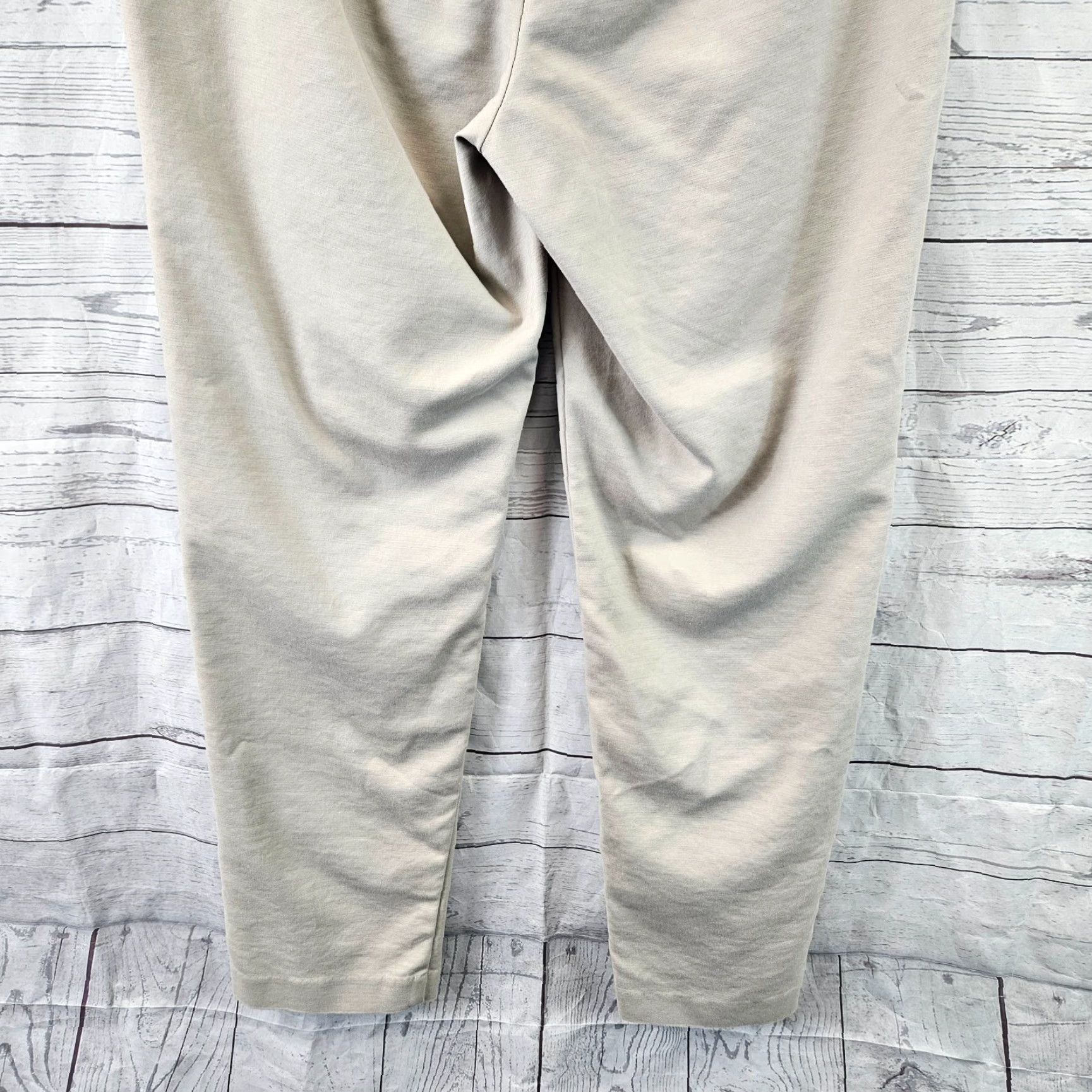 J. Jill J. Jill Womens Essential Slim Ankle Pant Sz 8 Beige Pull On Cotton Blend Mid Rise Pants - Women Mens? Size 30" / US 8 / IT 44 - 5 Thumbnail