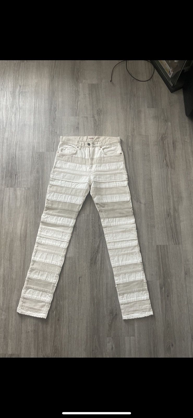 image of Kapital Hagi Corduroy Denims in White, Men's (Size 30)