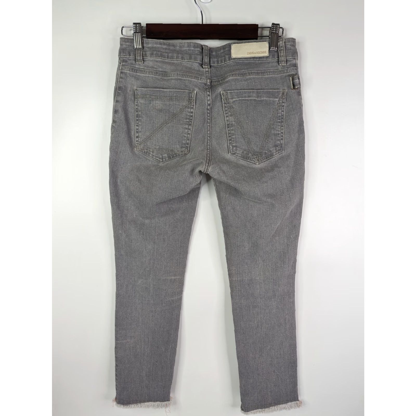 Zadig & Voltaire Zadig & Voltaire Jeans Skinny Grey Denim Zip Pockets Size 25 Women Regular 6.5-8.5 Rise Cotton Blend Size 42" / US 20 - 4 Thumbnail