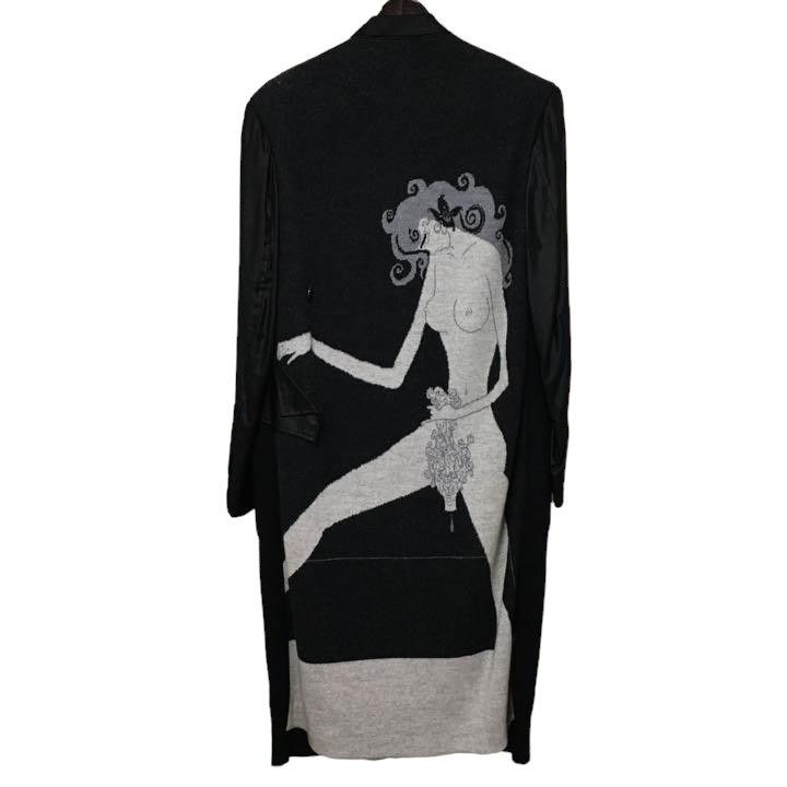 image of Yohji Yamamoto Pour Homme 07Aw Archive Shotaro Moriyama Long Coat in Black, Men's (Size Large)