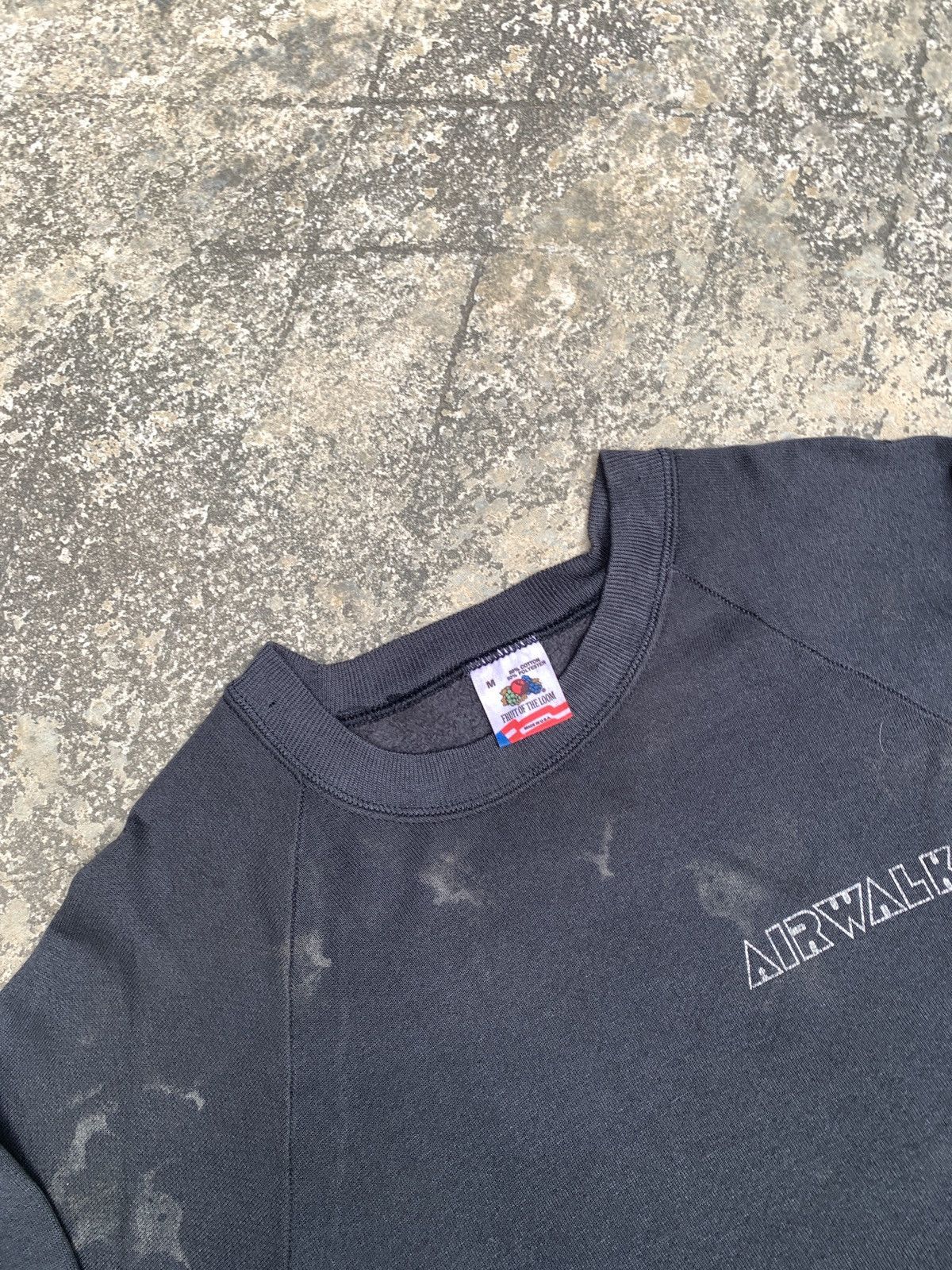 Airwalk × Vintage 1990s Airwalk USA Streetwear OG Logo Raglan Faded Crewneck Size US M / EU 48-50 / 2 - 7 Thumbnail