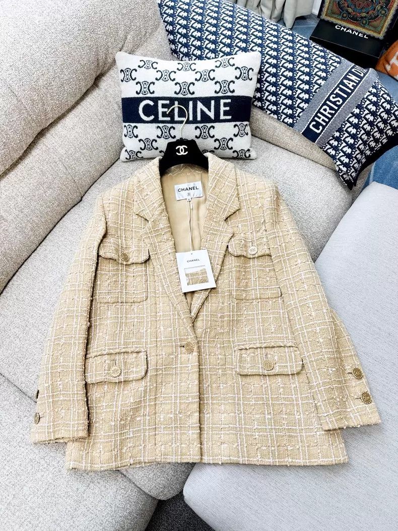 Chanel Chanel Beach Series Golden Fine Glitter Plaid Silhouette S Size XS / US 0-2 / IT 36-38 - 2 Thumbnail