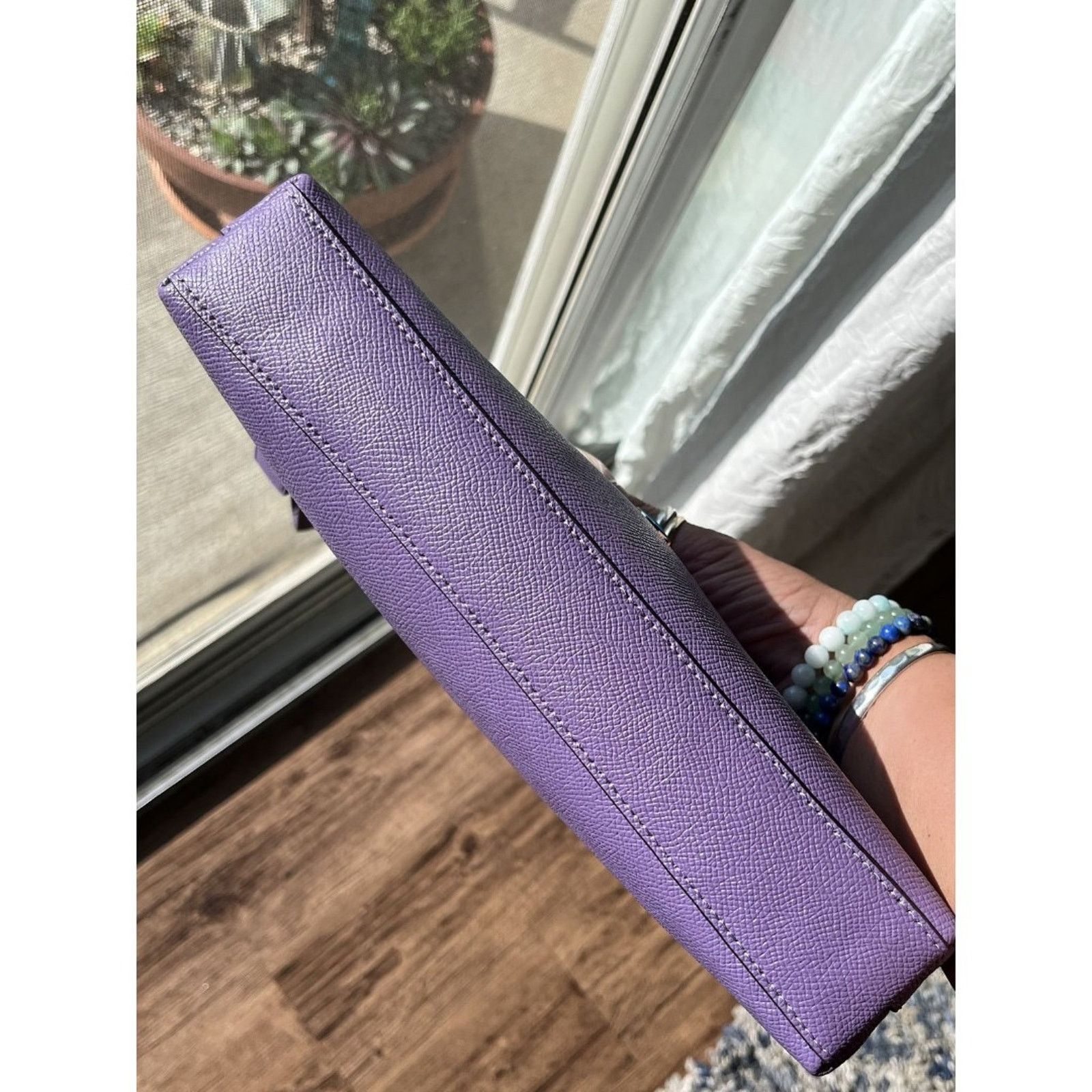 Coach 100% Coach Wyn Clutch/Wristlet in Silver/Washed Plum Size ONE SIZE - 6 Thumbnail