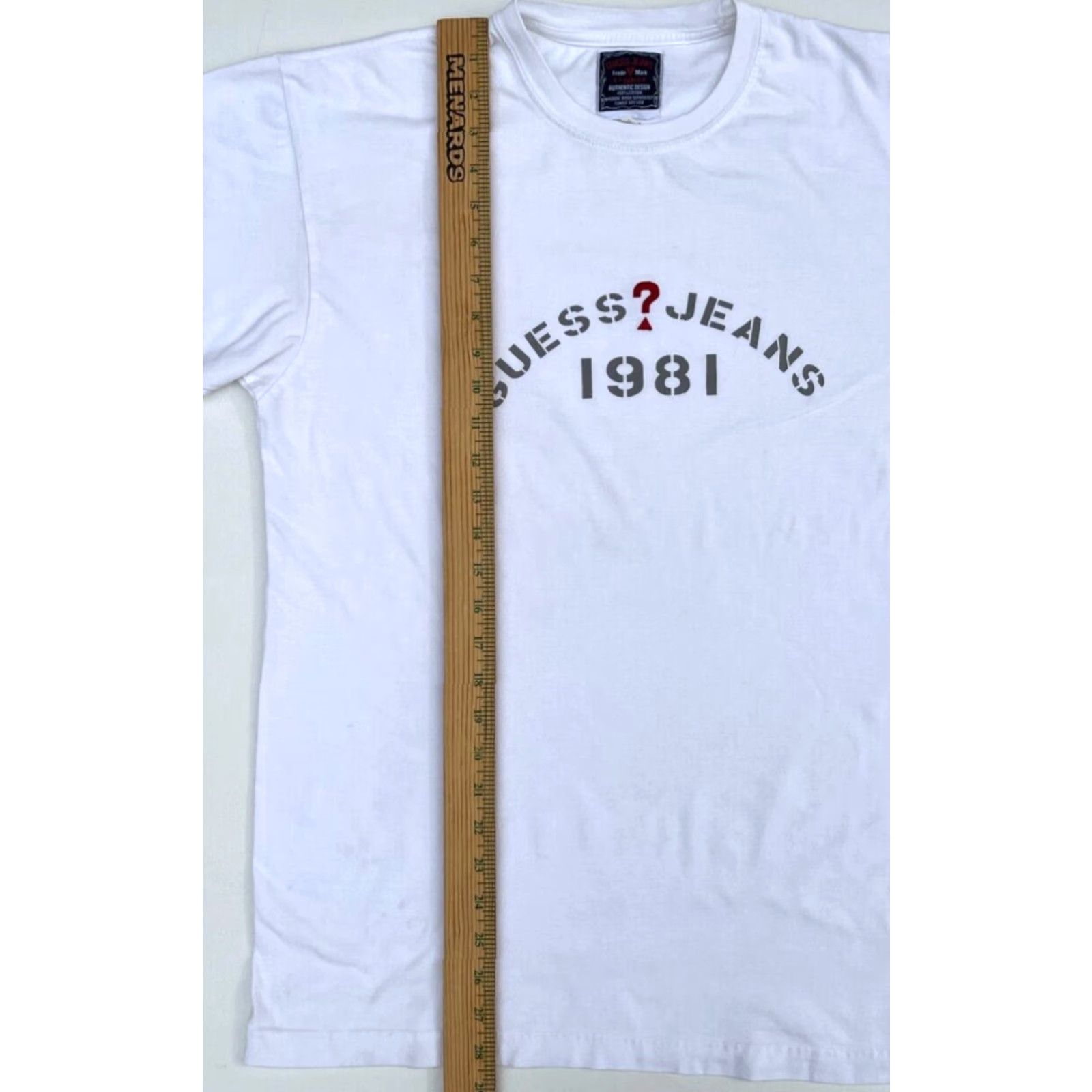 Guess VINTAGE Guess Jeans T-Shirt Mens M USA 1981 90s White Cotton Logo Short Sleeve Crew Neck Assist 1981 USA Size US M / EU 48-50 / 2 - 7 Thumbnail