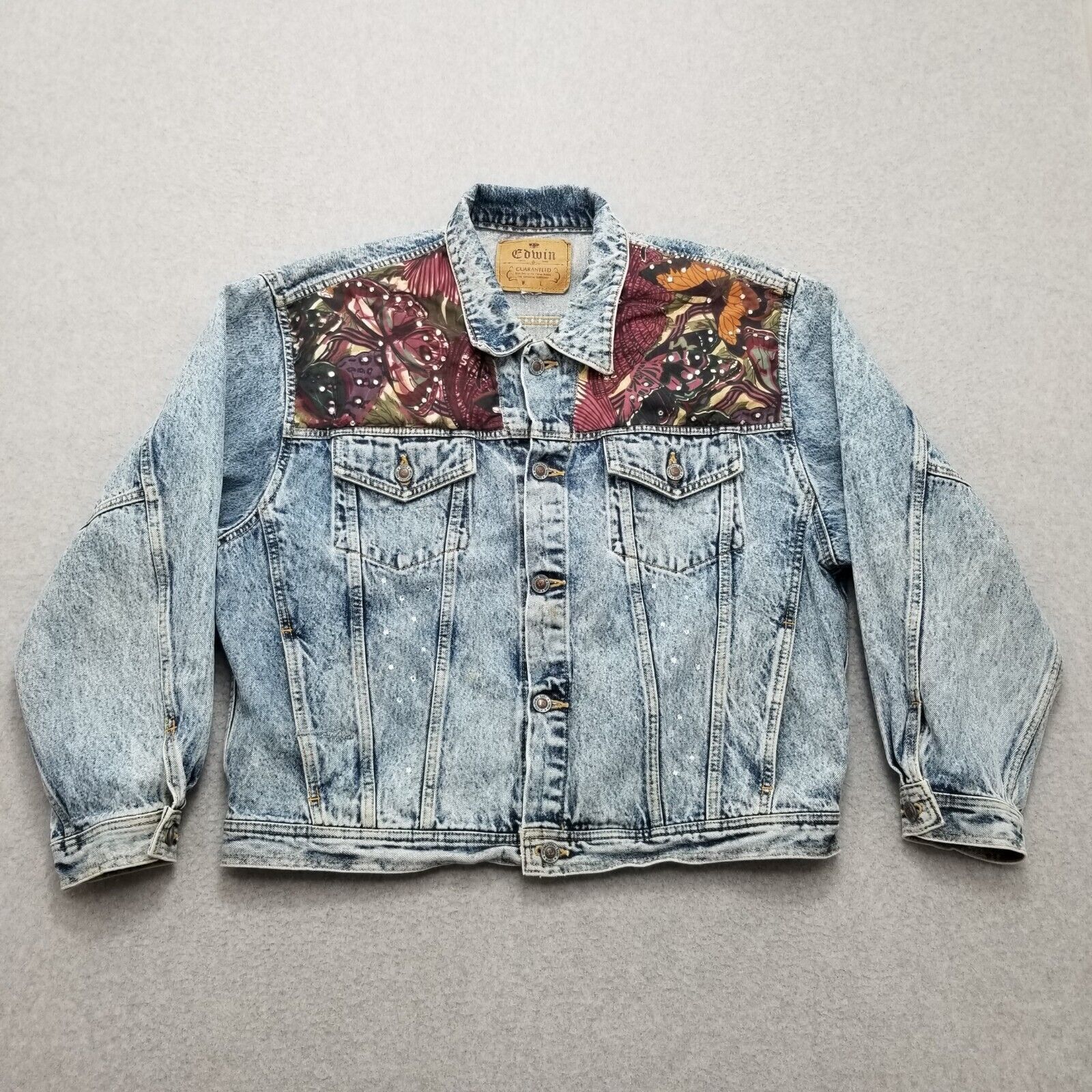 Other Edwin Jean Jacket Womens Large Blue Denim Pockets Stones Size L / US 10 / IT 46 - 1 Thumbnail