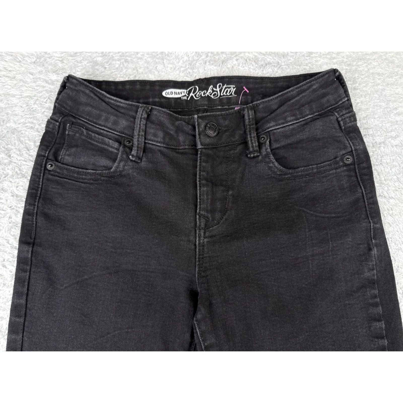 Old Navy Old Navy Women's Black Denim Bootcut Jeans 25x30 Vintage Retro 90s Flare Low Rise Size 42" / US 20 - 4 Thumbnail