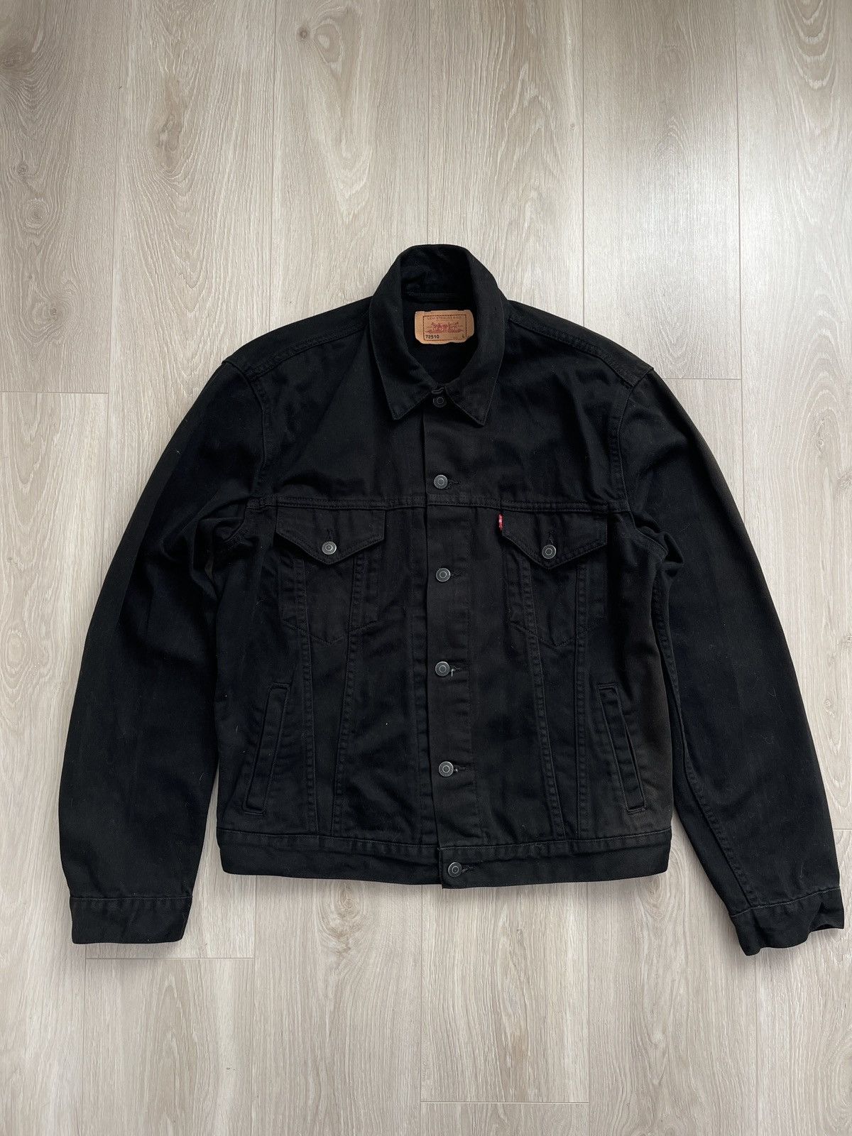 Levi's 🔥Levi's 72510 Men's black Denim Trucker Jacket levis L Size US L / EU 52-54 / 3 - 7 Thumbnail