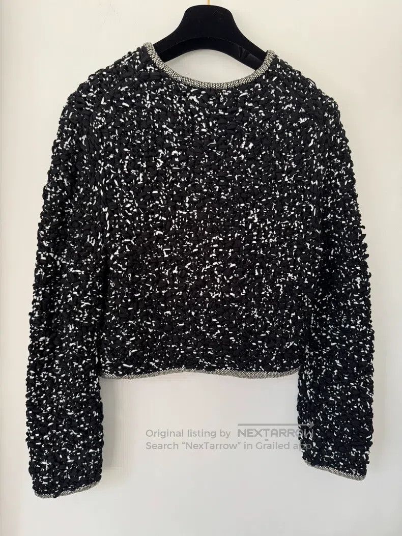 Chanel Chanel Black twill soft tweed diamond button cardigan coat Size XS / US 0-2 / IT 36-38 - 2 Thumbnail