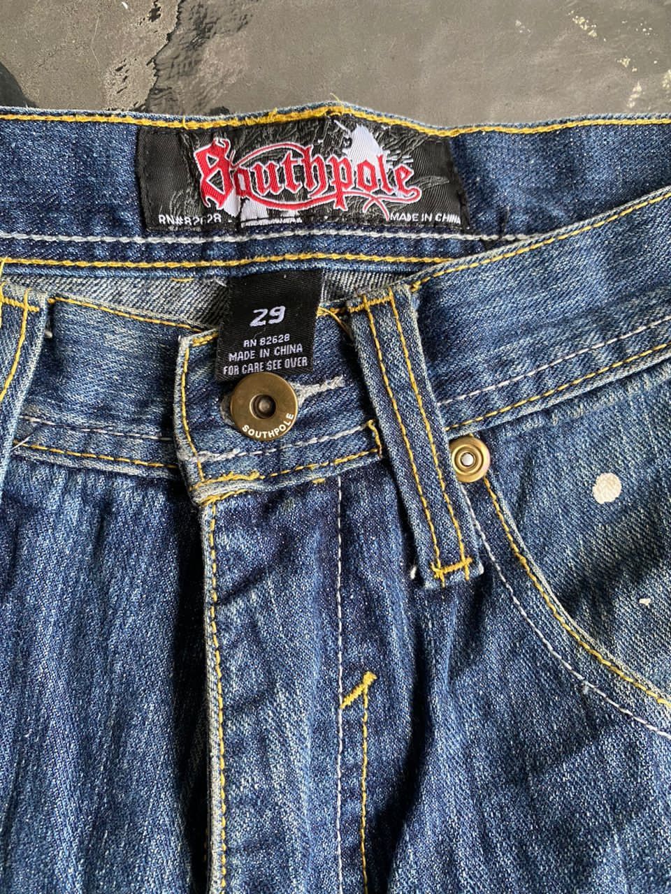 JNCO × Southpole CRAZY Y2K SOUTHPOLE Paint Splatter Baggy Jeans Size US 32 / EU 48 - 6 Thumbnail
