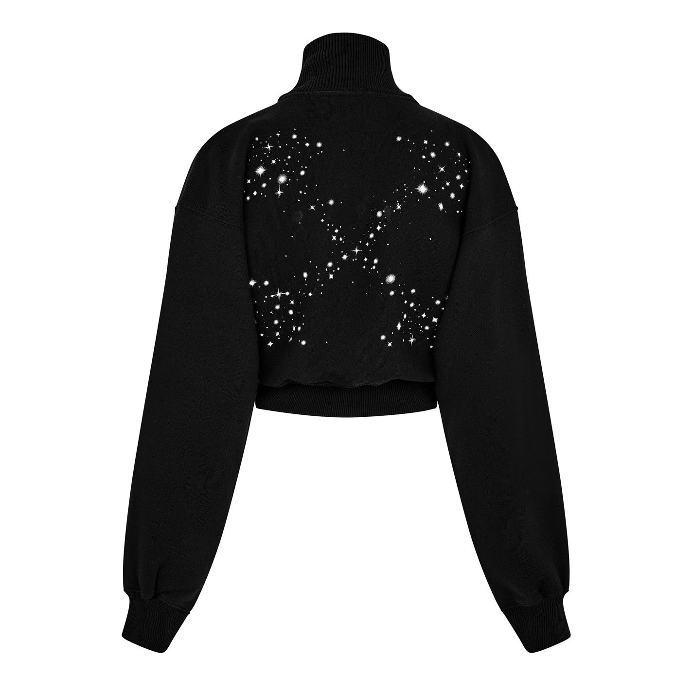 Off-White o1g2r1mq1224 Cropped Hoodie in Black Size XS / US 0-2 / IT 36-38 - 2 Thumbnail