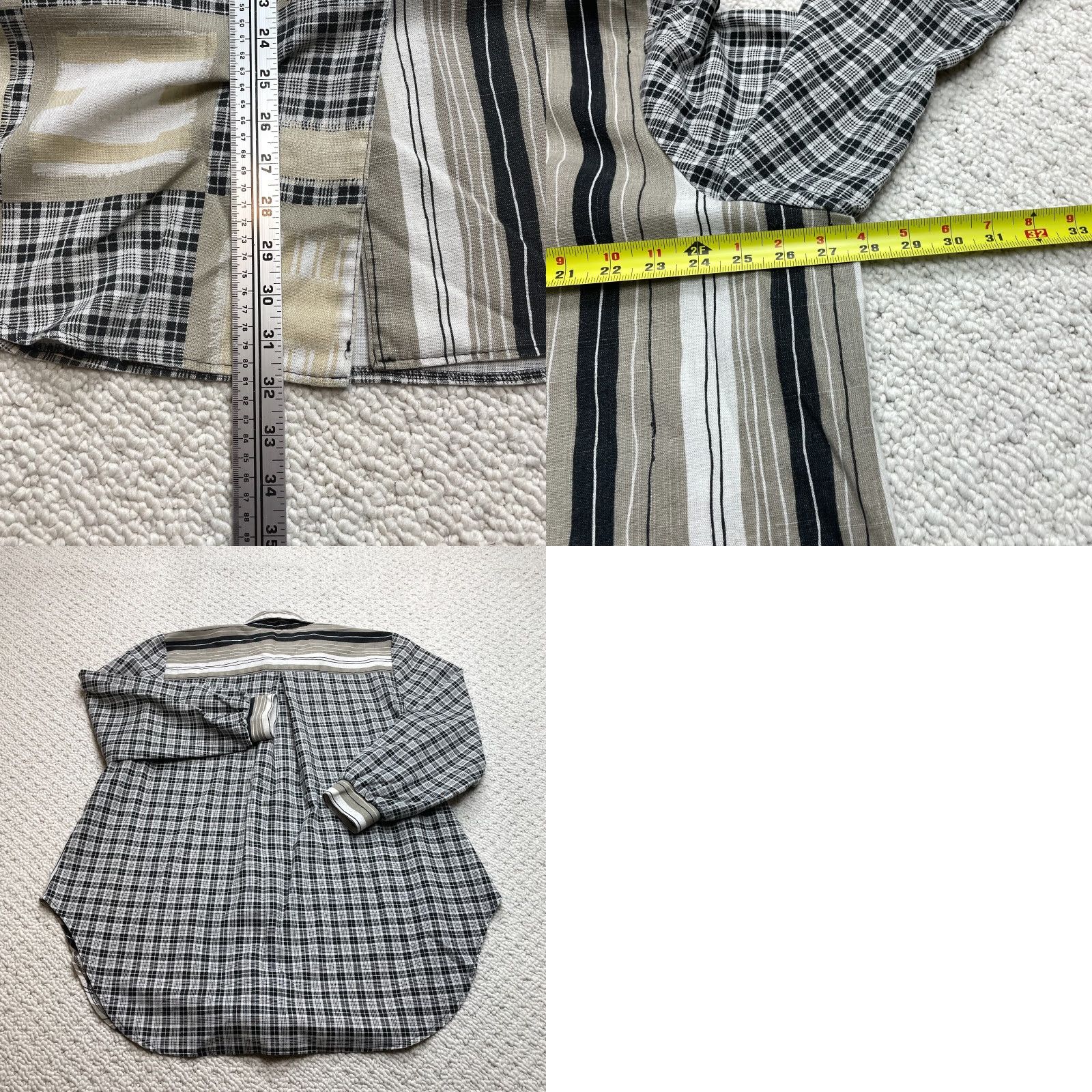 Vintage VINTAGE Stephanie Thomas Blouse Shirt Plaid Tunic Womens 20 Gray Collared Patch Size 3XL / US 20-22 - 8 Thumbnail