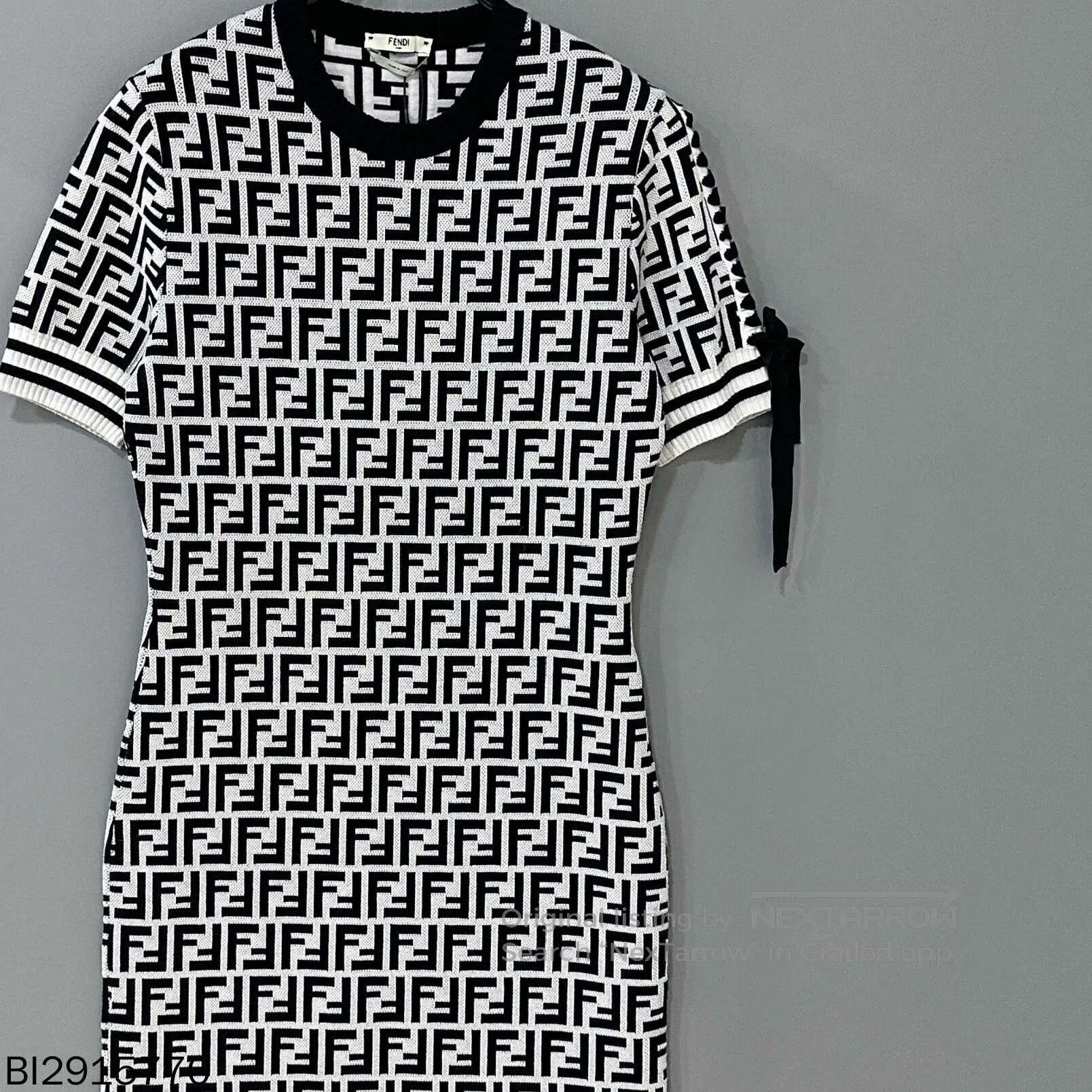 Fendi Fendi FF Monogram Black White Dress. Size US 27 - 1 Thumbnail