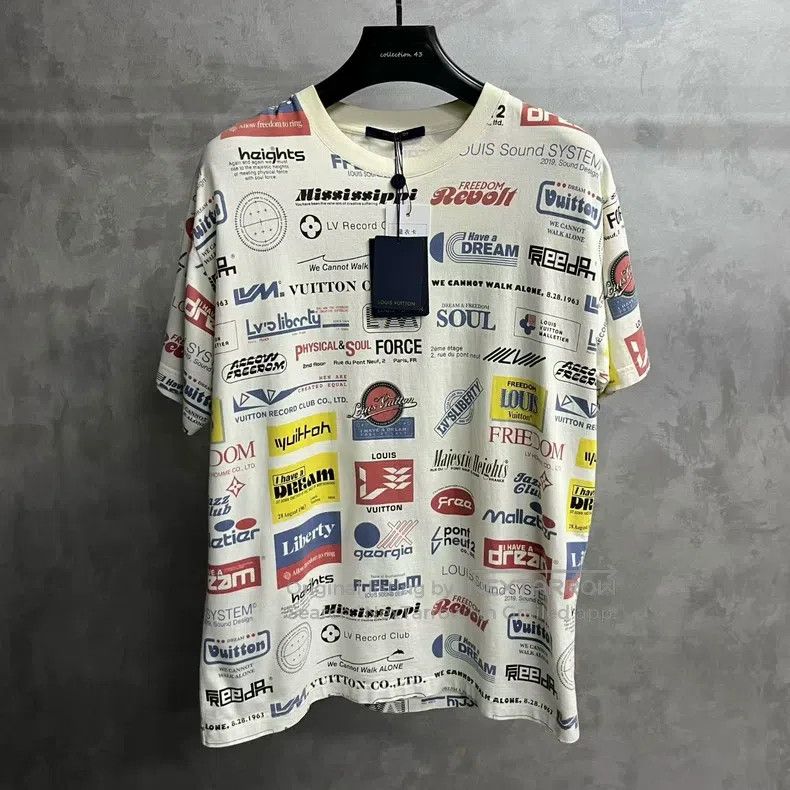 Louis Vuitton Louis Vuitton White monogrammed multi-logo printed casual Size US L / EU 52-54 / 3 - 1 Thumbnail