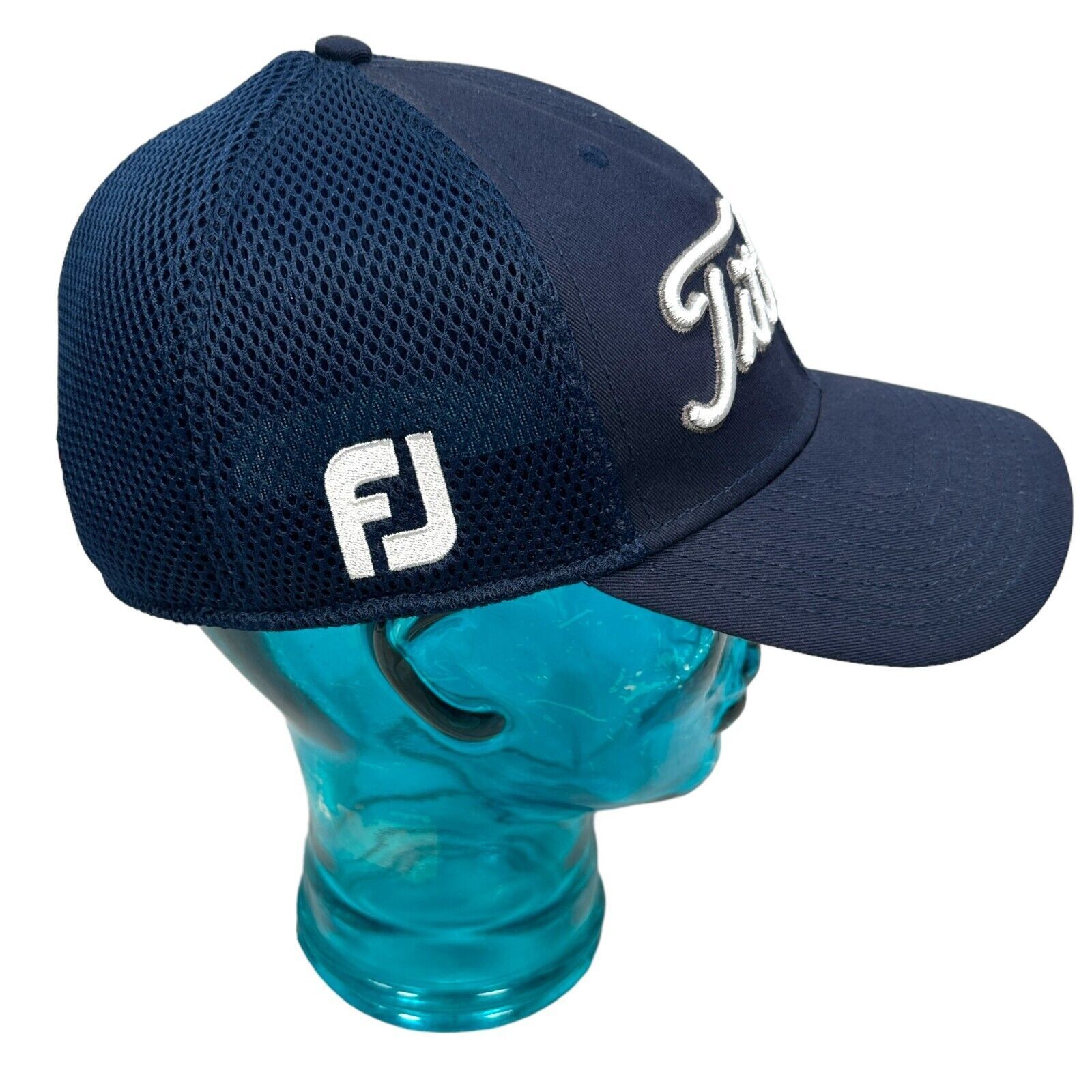 Titleist Titleist X FootJoy Pro V1 Golf Cap LXL Blue Stretch 6 Panel Size ONE SIZE - 3 Thumbnail