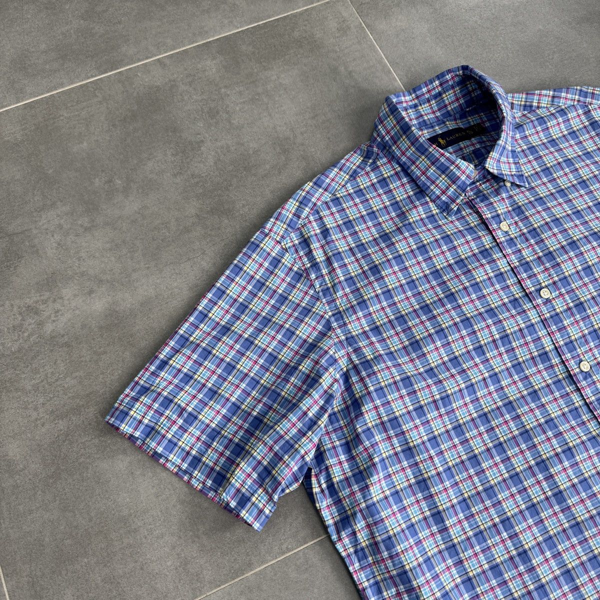 Polo Ralph Lauren × Vintage Polo Ralph Lauren PRL Checked Button Shirt Short Sleeve Size US XL / EU 56 / 4 - 2 Thumbnail