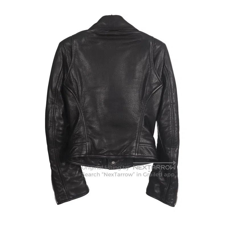 Balenciaga Balenciaga Black Motorcycle Lamb Leather Jacket Size XXS / US 00 / IT 34 - 2 Thumbnail