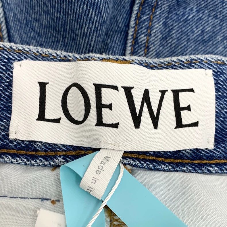 Loewe LOEWE Blue logo embroidered cotton casual jeans Size 25" / US 0 / IT 36 - 7 Thumbnail