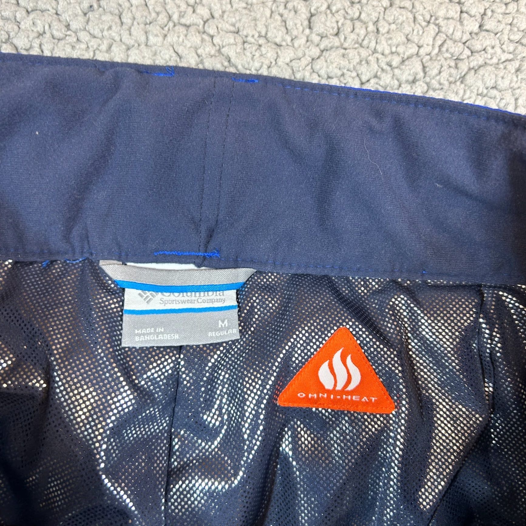 Vintage Columbia Men’s Medium Insulated Ski Snowboard Pants Navy Blue Omni-Heat Snow Pants Waterproof Thermal Pockets Adjustable Waist Winter Sports Mens Size US 31 - 4 Thumbnail