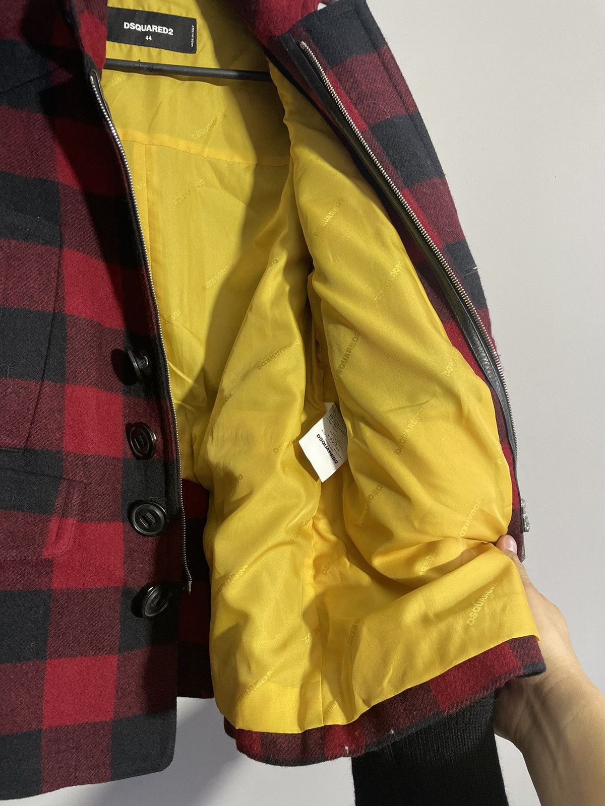Dsquared2 DSQUARED2 Blouson RedxBlack(Check Pattern) wool coat jacket Size M / US 6-8 / IT 42-44 - 17 Thumbnail