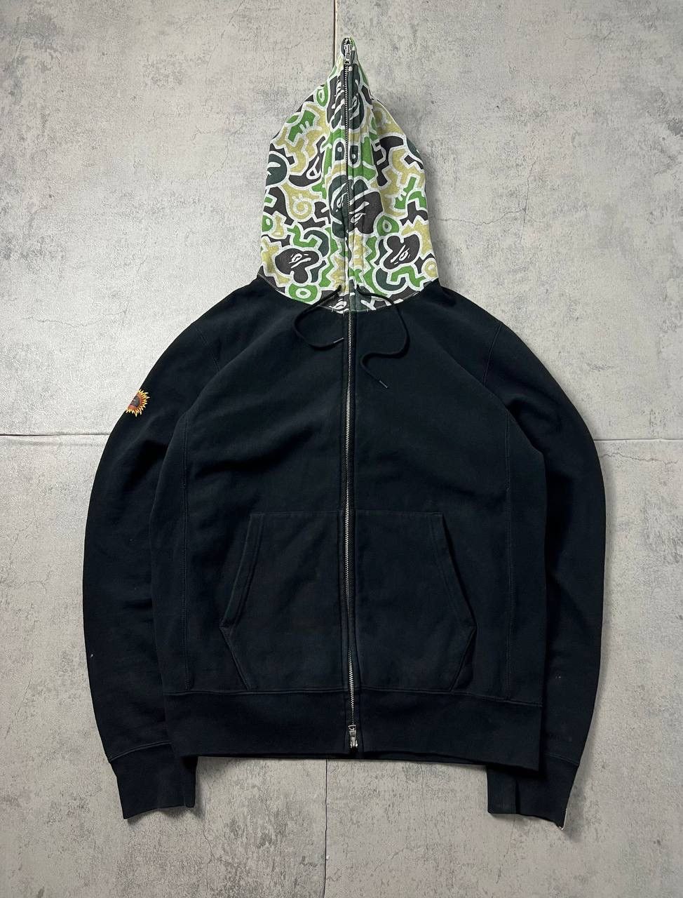 Bape Bape - Hieroglyph Full-Zip Hoodie Size US L / EU 52-54 / 3 - 1 Thumbnail
