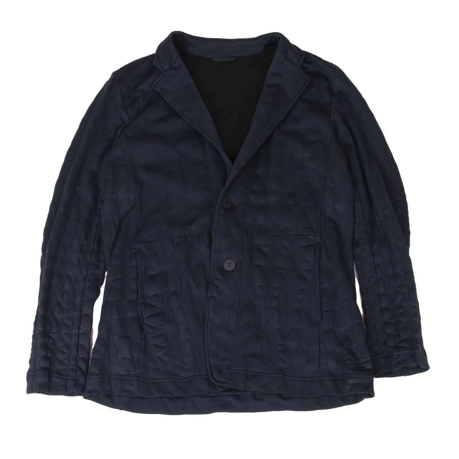 Issey Miyake Cotton-Polyester Tie-Dye Jersey Jacket in Navy Size 3 Size US L / EU 52-54 / 3 - 1 Thumbnail