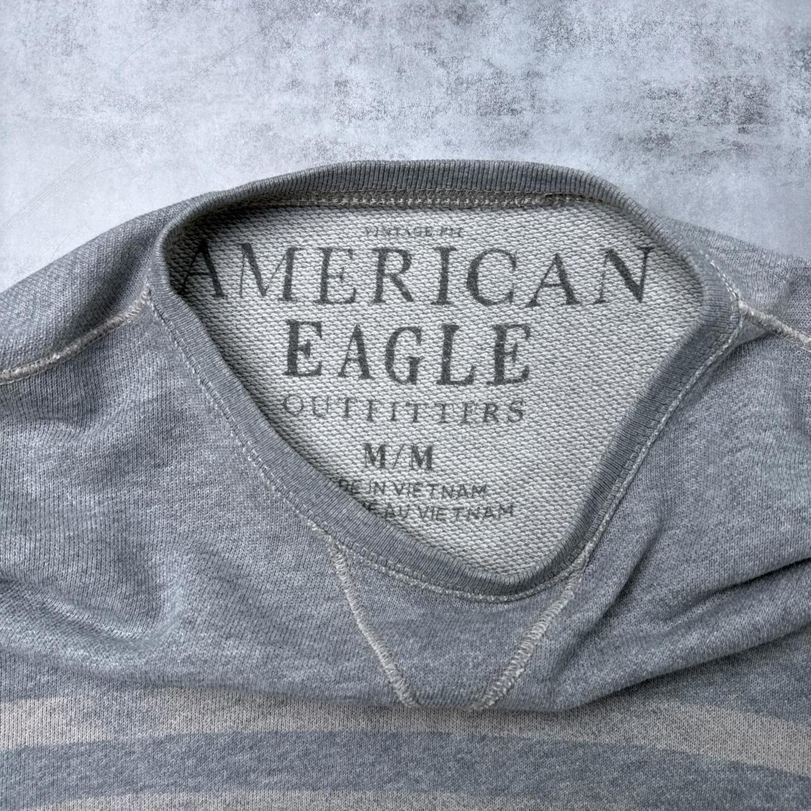 American Eagle Outfitters Y2K American Eagle 00s Gray Sweatshirt Size US M / EU 48-50 / 2 - 6 Thumbnail