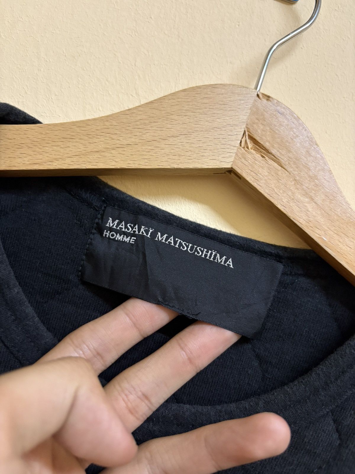 Designer × Japanese Brand × Masaki Matsushima Vintage Masaki Matsushima Homme Quilted Longsleeve Plain Tee Size US M / EU 48-50 / 2 - 6 Thumbnail