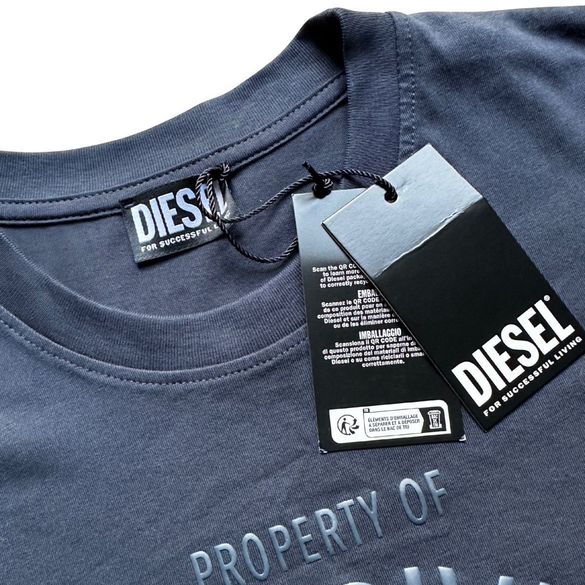 Diesel Diesel Men's T-Diegor-E17 T-Shirt - Navy Blue Logo Tee Size US L / EU 52-54 / 3 - 3 Thumbnail