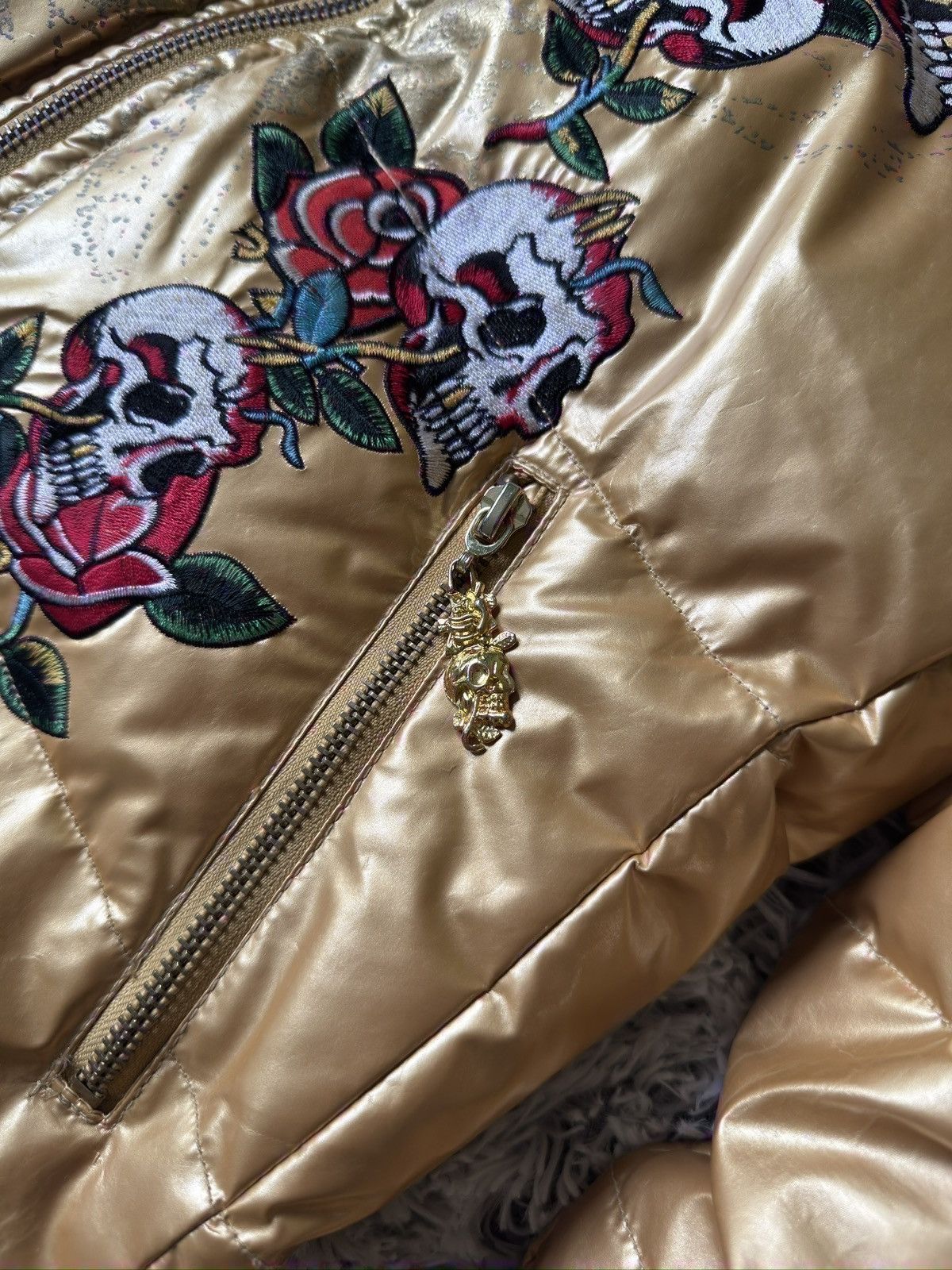 Ed Hardy Ed Hardy “Dedicated To The One I Love” Puffer Size M / US 6-8 / IT 42-44 - 6 Thumbnail