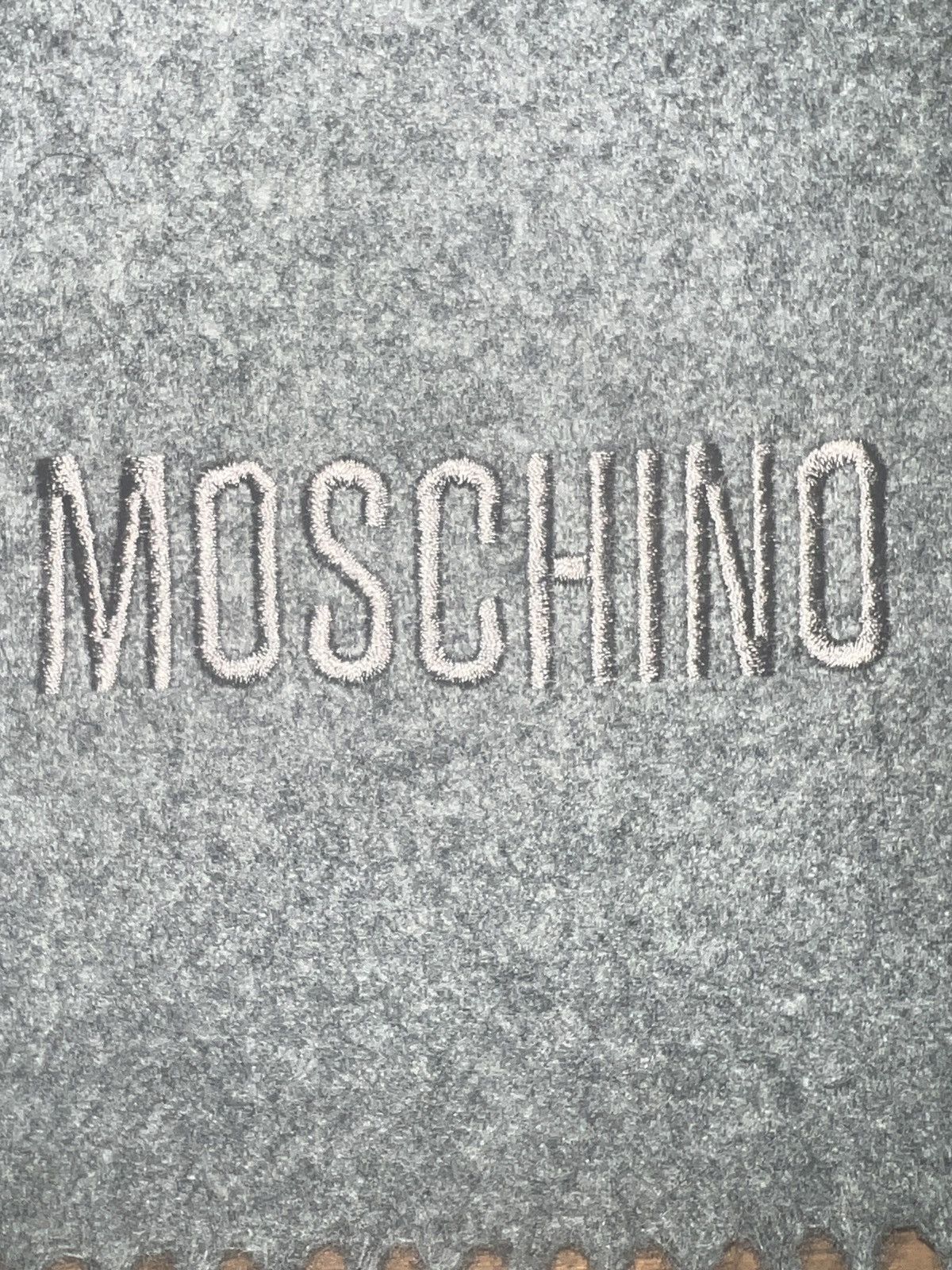 Moschino Moschino Grey Wool Scarf Size ONE SIZE - 5 Thumbnail