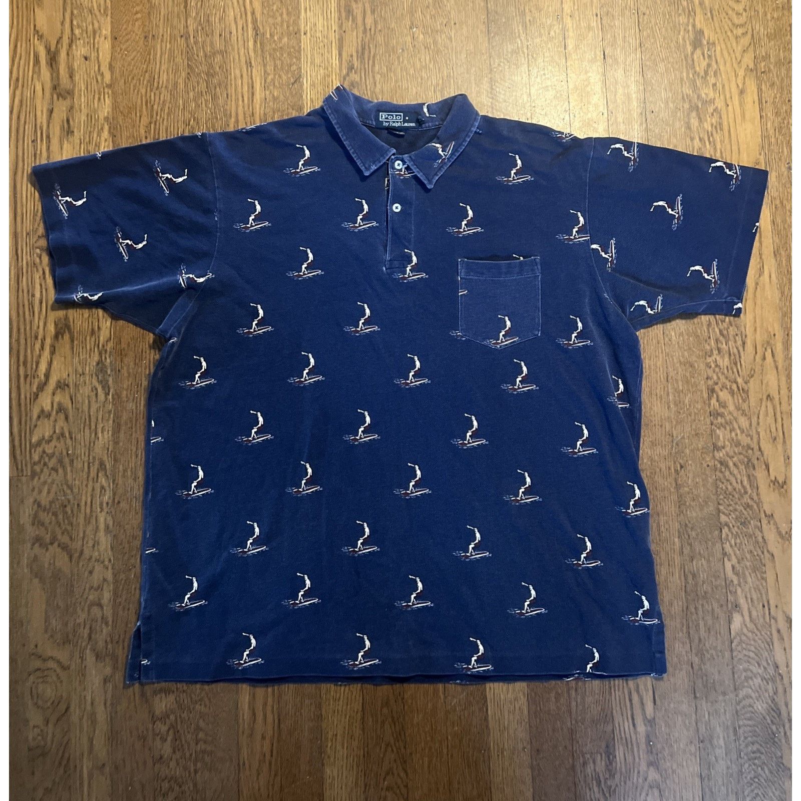 Polo Ralph Lauren Polo Ralph Lauren surf graphic Polo Collar Shirt XXL Vintage Size US XXL / EU 58 / 5 - 1 Thumbnail