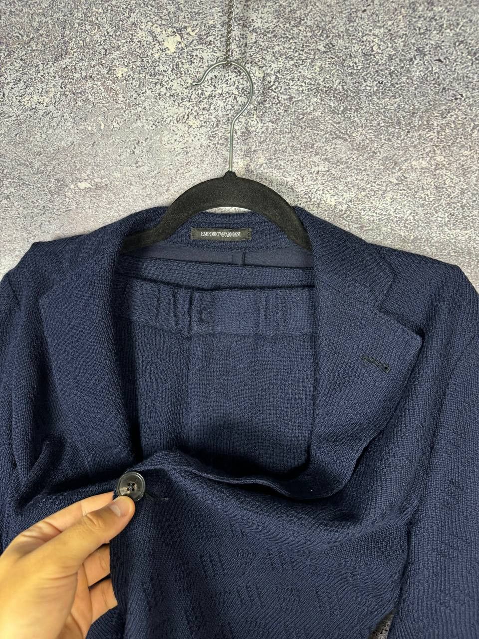 Emporio Armani Emporio Armani Women's Blue Double Knit Lana Wool Suits Size M / US 6-8 / IT 42-44 - 6 Thumbnail